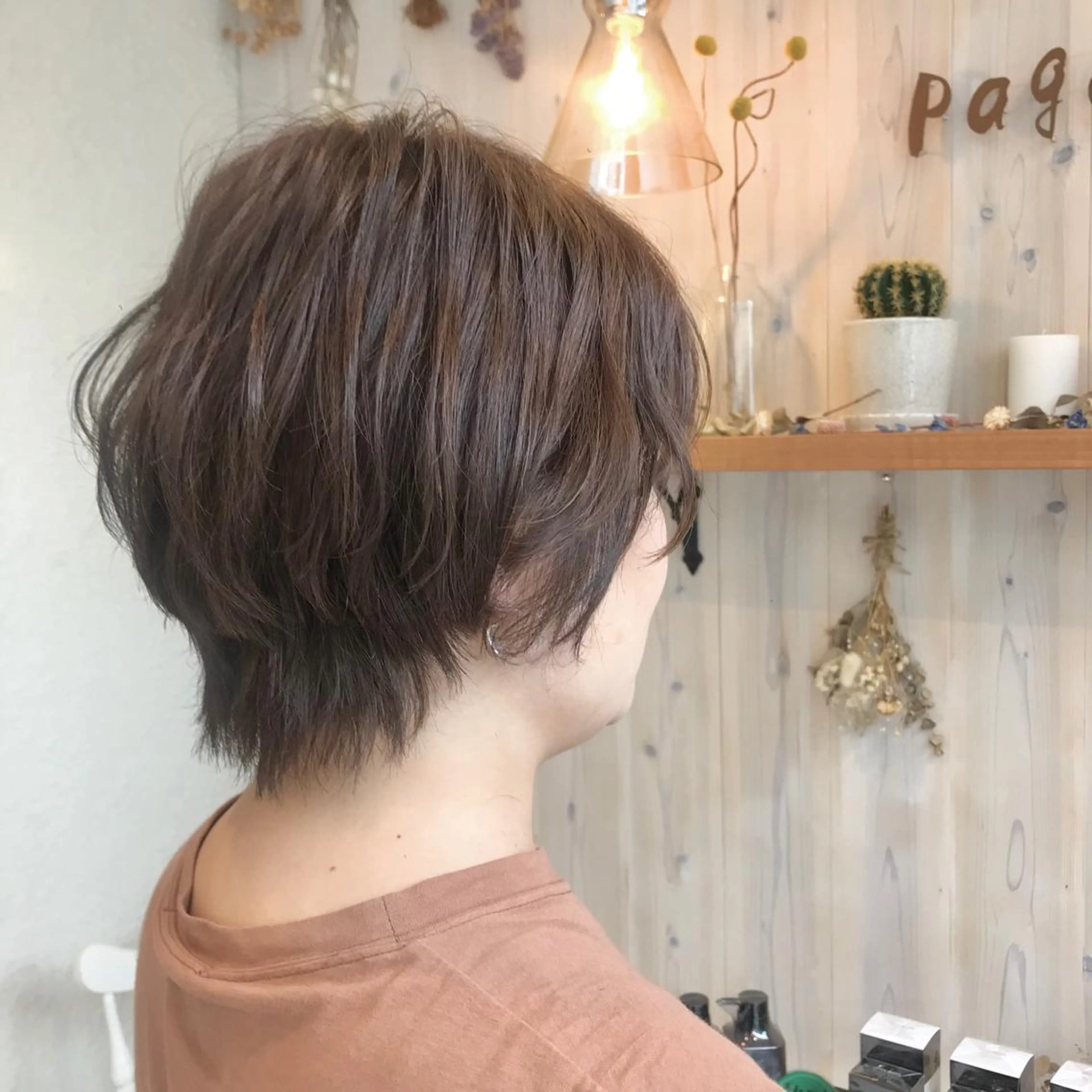 ショート カラー アッシュ ウルフカット 透明感カラー/ 寺田千雅子のヘアスタイル