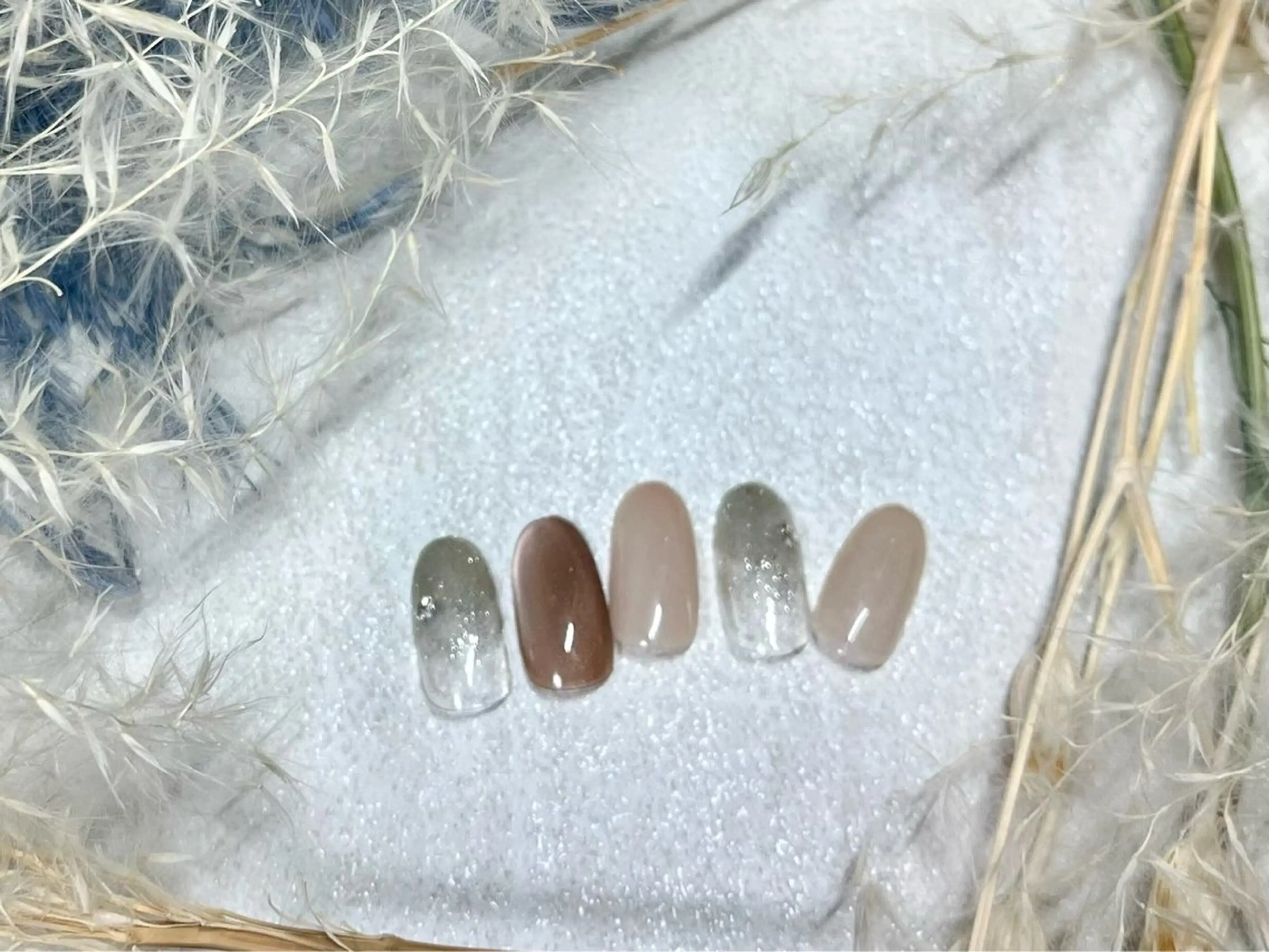 ネイル オーロラネイル 桜ネイル フラワーネイル フットネイル フレンチネイル ハンドネイル kiki nail たまプラーザのネイルデザイン