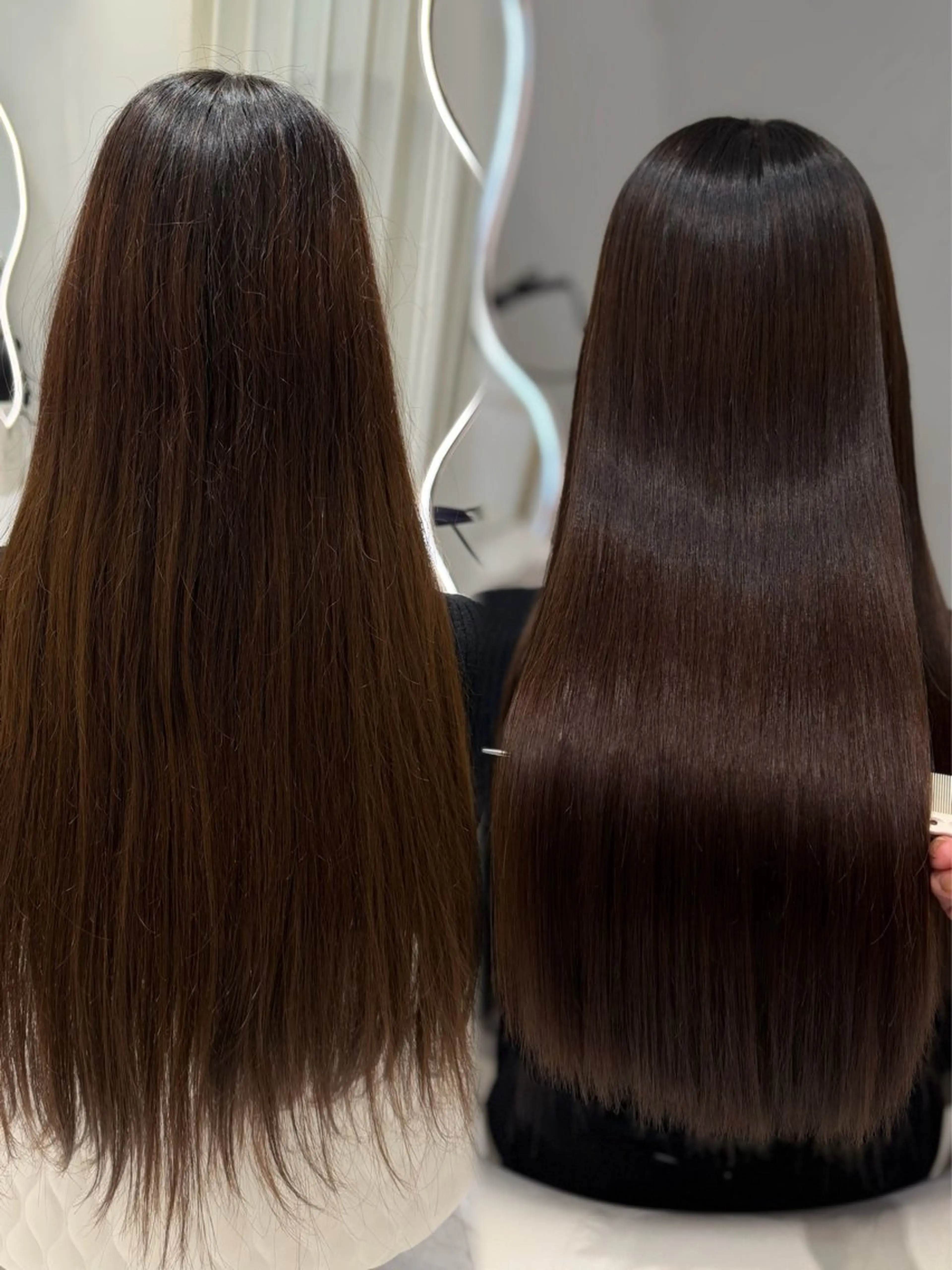 ロング 縮毛矯正 名駅/大人韓国ヘア 艶カラー/Rihoのヘアスタイル