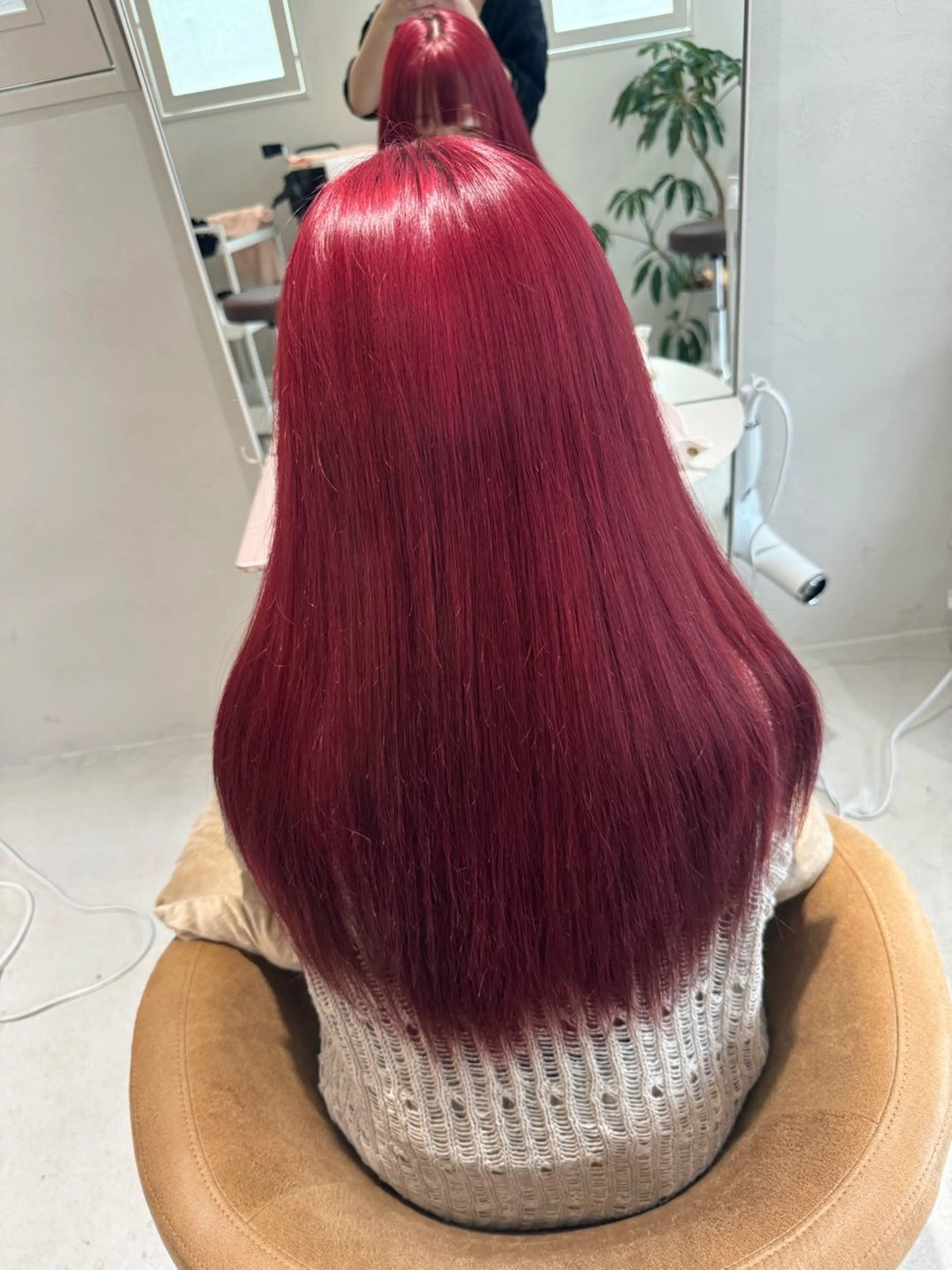 ロング カラー ブリーチ ダブルカラー トリートメント 花見 亜沙美のヘアスタイル