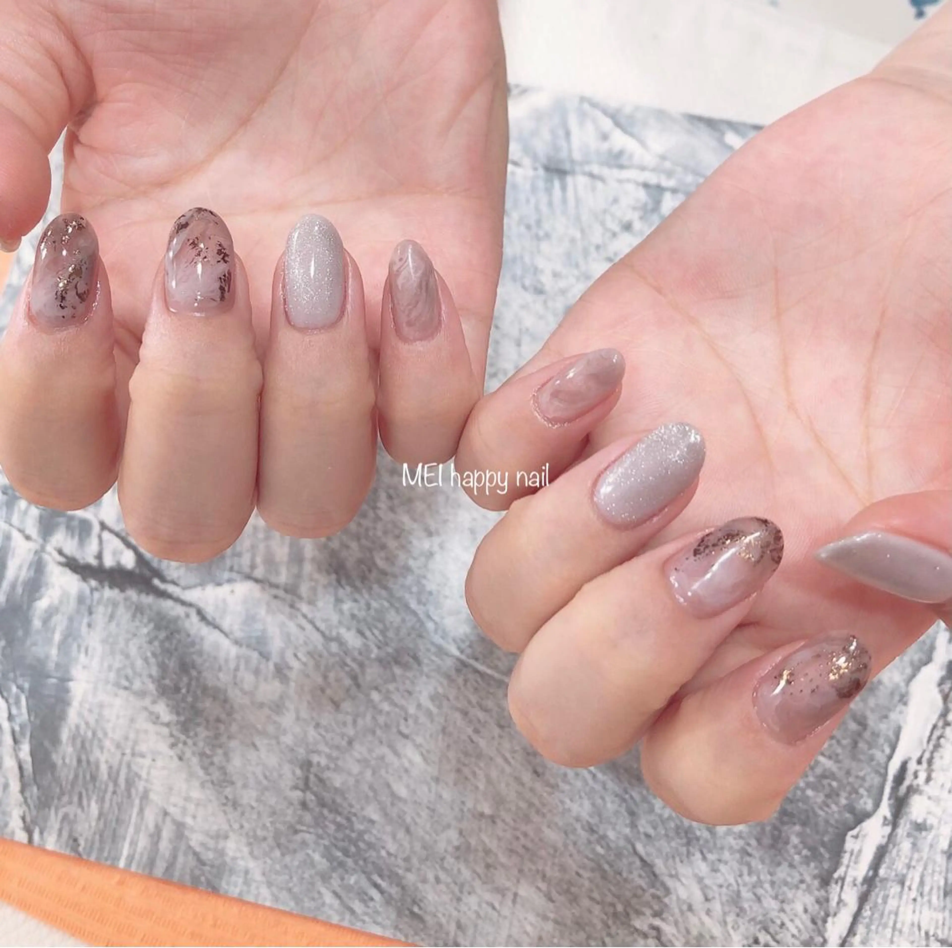 ネイル ジェルネイル パラジェル 北浦和 自爪育成ケアのネイルデザイン