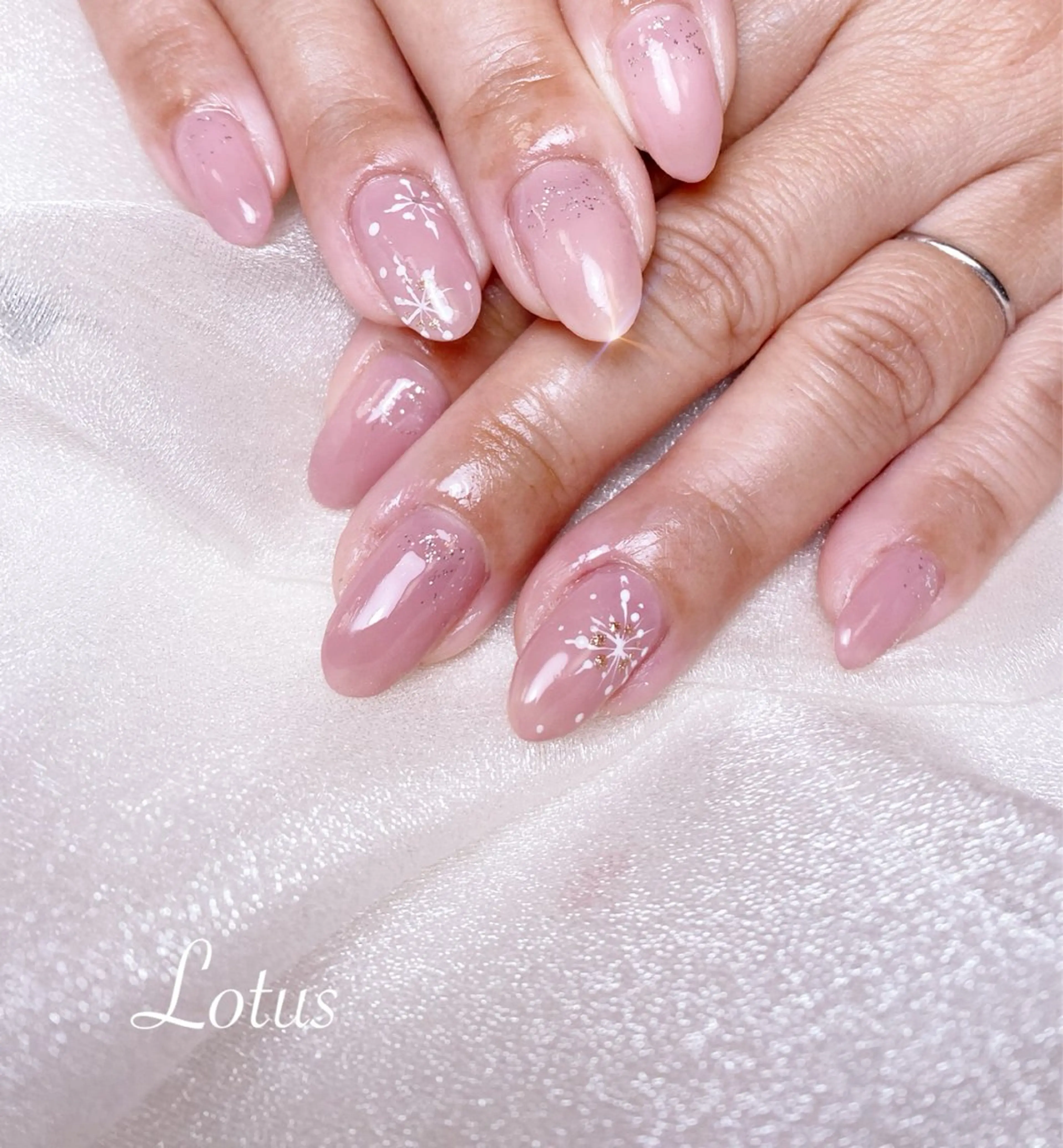 ネイル ピンク ハンドネイル ネイル＆脱毛 Lotus🌸のネイルデザイン