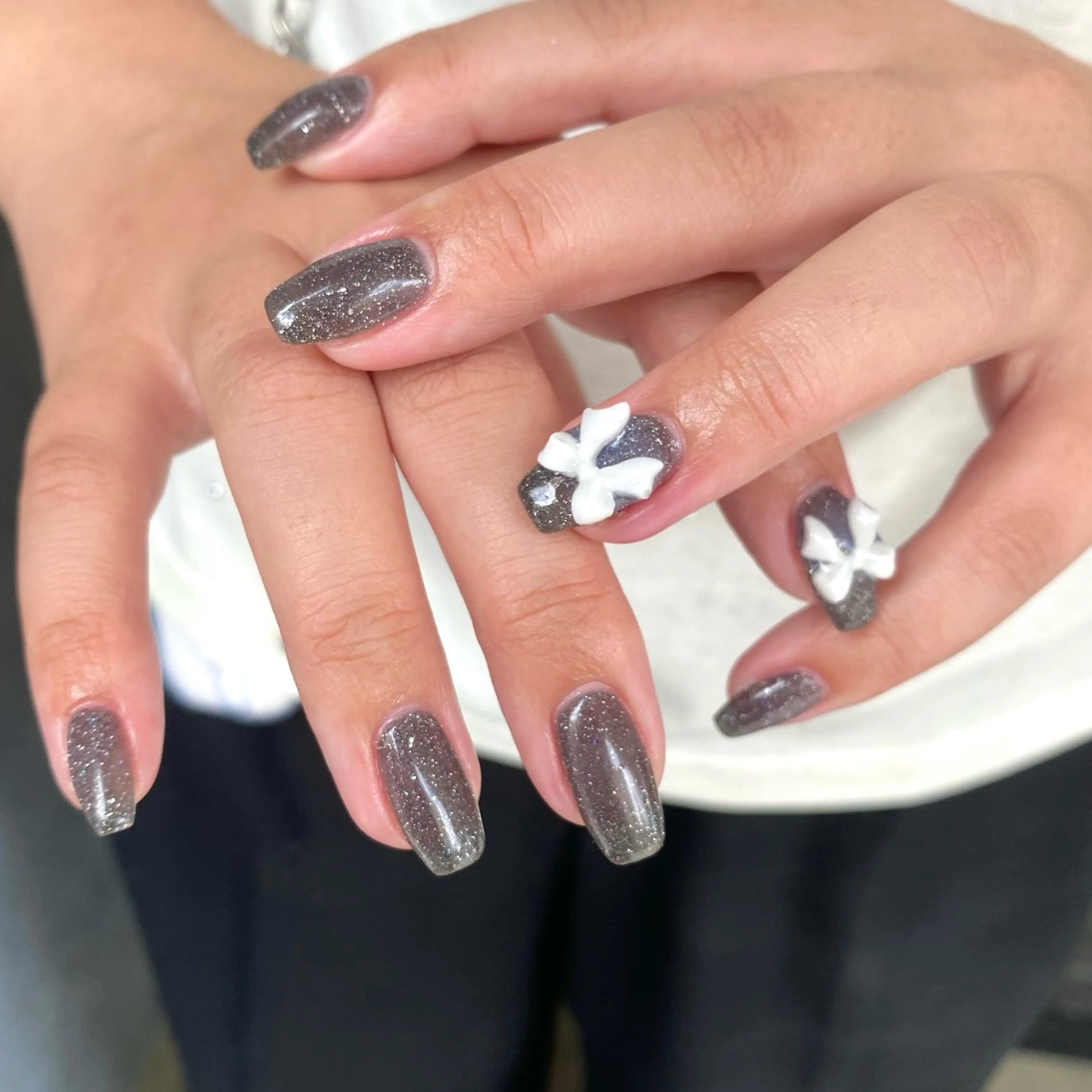 ネイル フラッシュネイル ラメ(グリッター) 江原 楓果のネイルデザイン