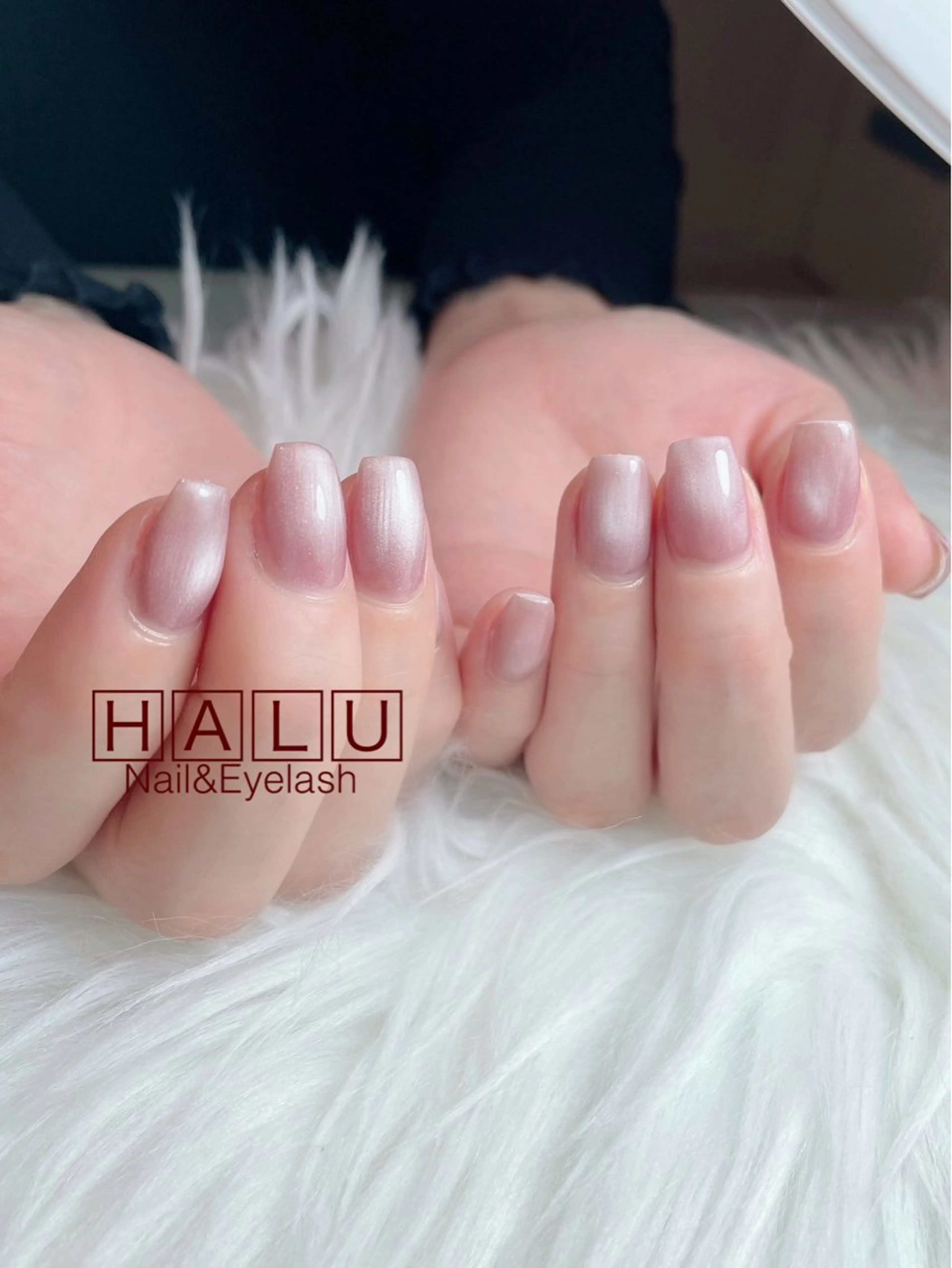 ネイル マグネットネイル ピンク HALU ハルのネイルデザイン