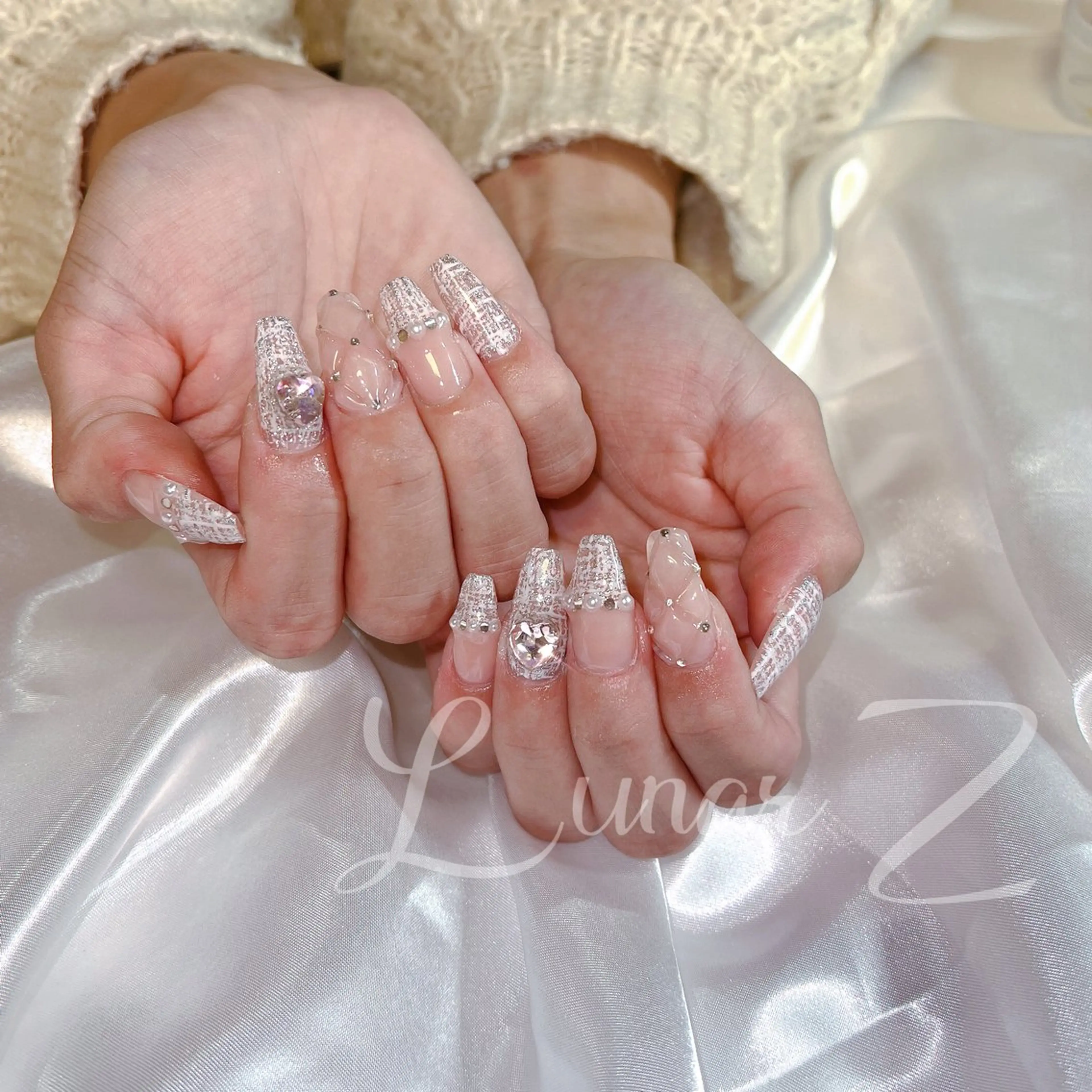 【スカルプ】画像持ち込みOK🙆アクリルスカルプ長さ出し立体パーツ付け放題＋アート放題❗️18980➡️14980の写真