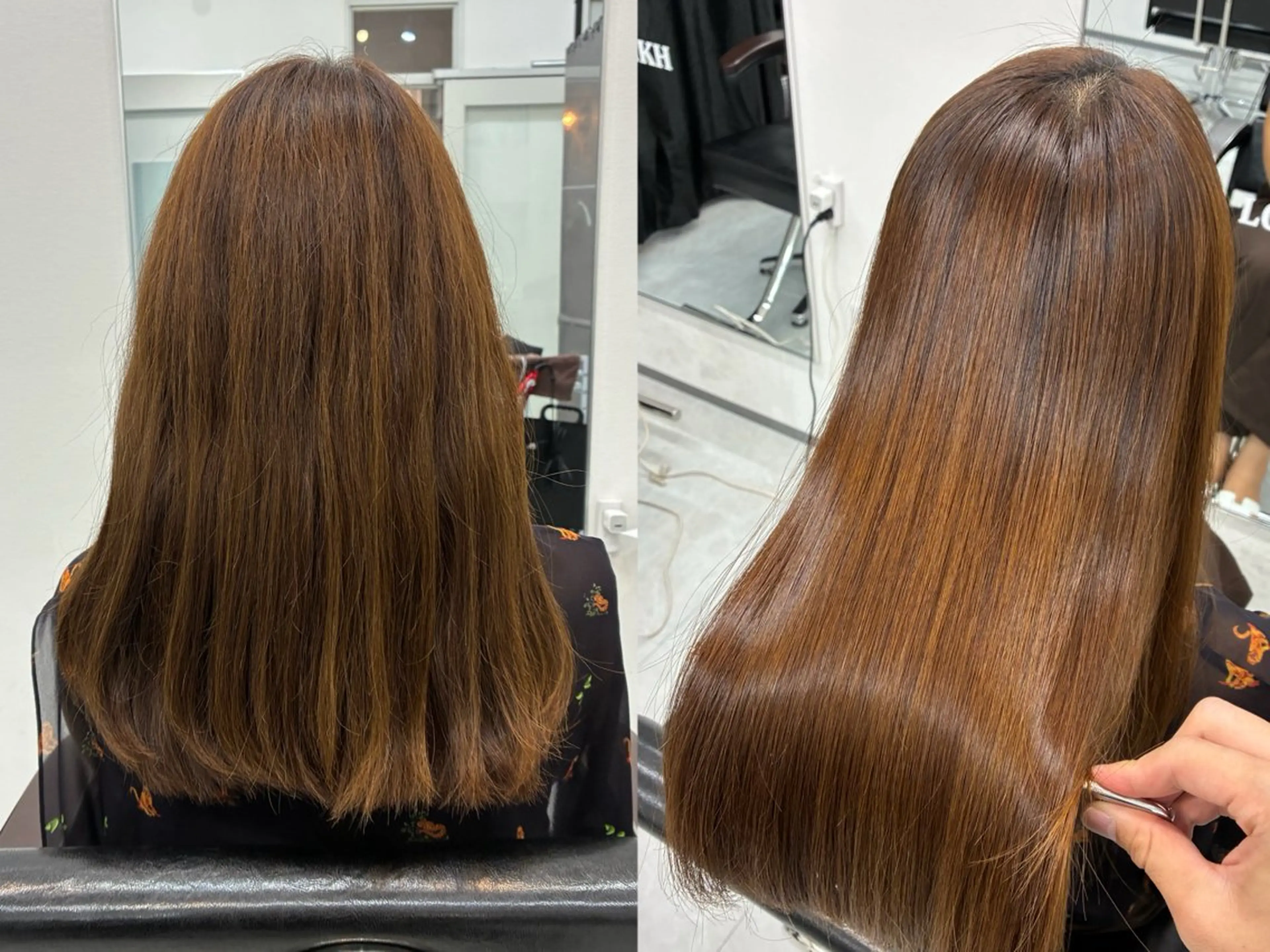 セミロング 縮毛矯正 トリートメント LOMKH所属・シールエクステ/ レイヤー/タツヤのヘアスタイル