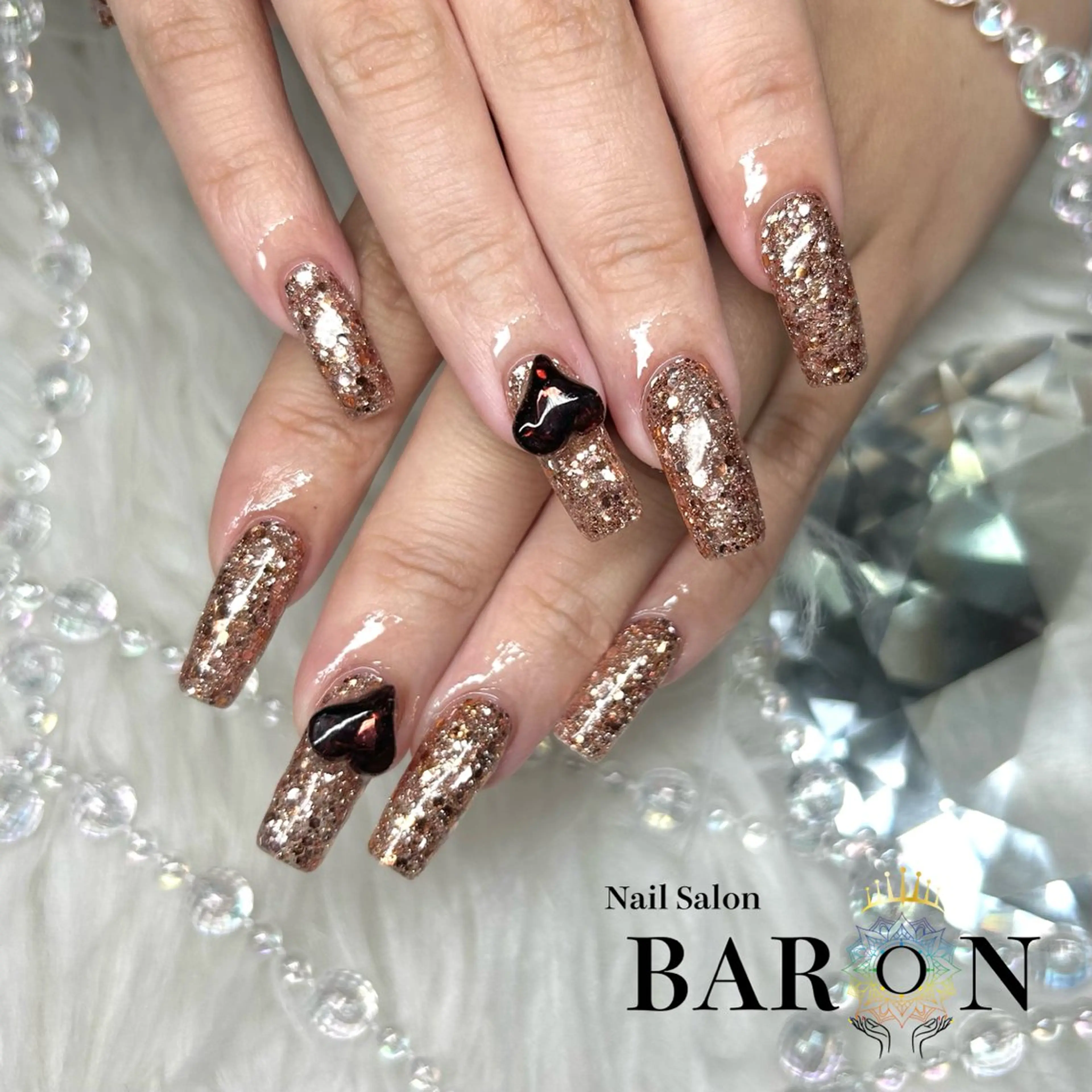 ネイル ラメ(グリッター) ワンカラーネイル ♛︎BARON♛︎ SUMIRE.のネイルデザイン