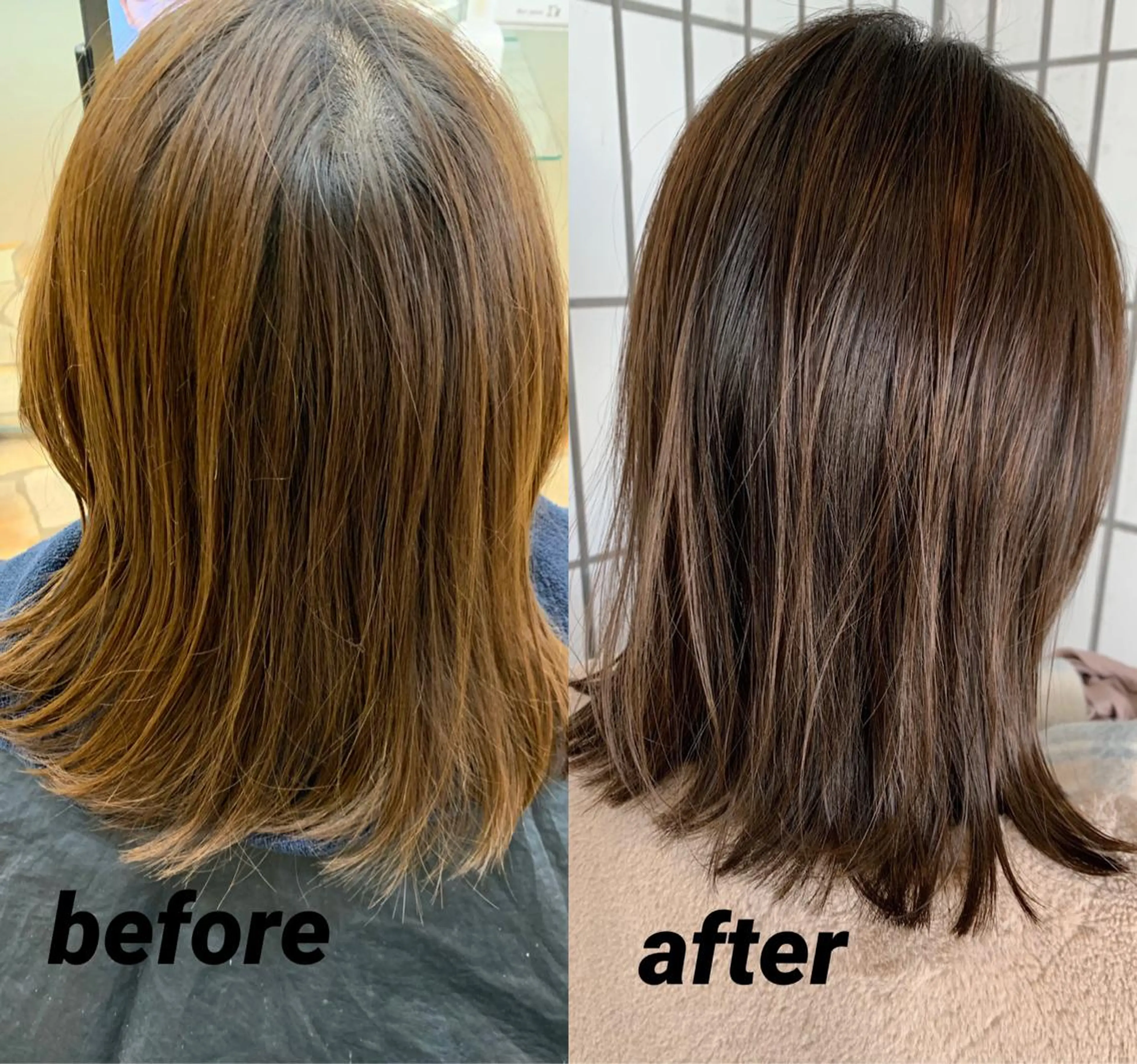 ミディアム カラー ハットリ /北習志野のヘアスタイル