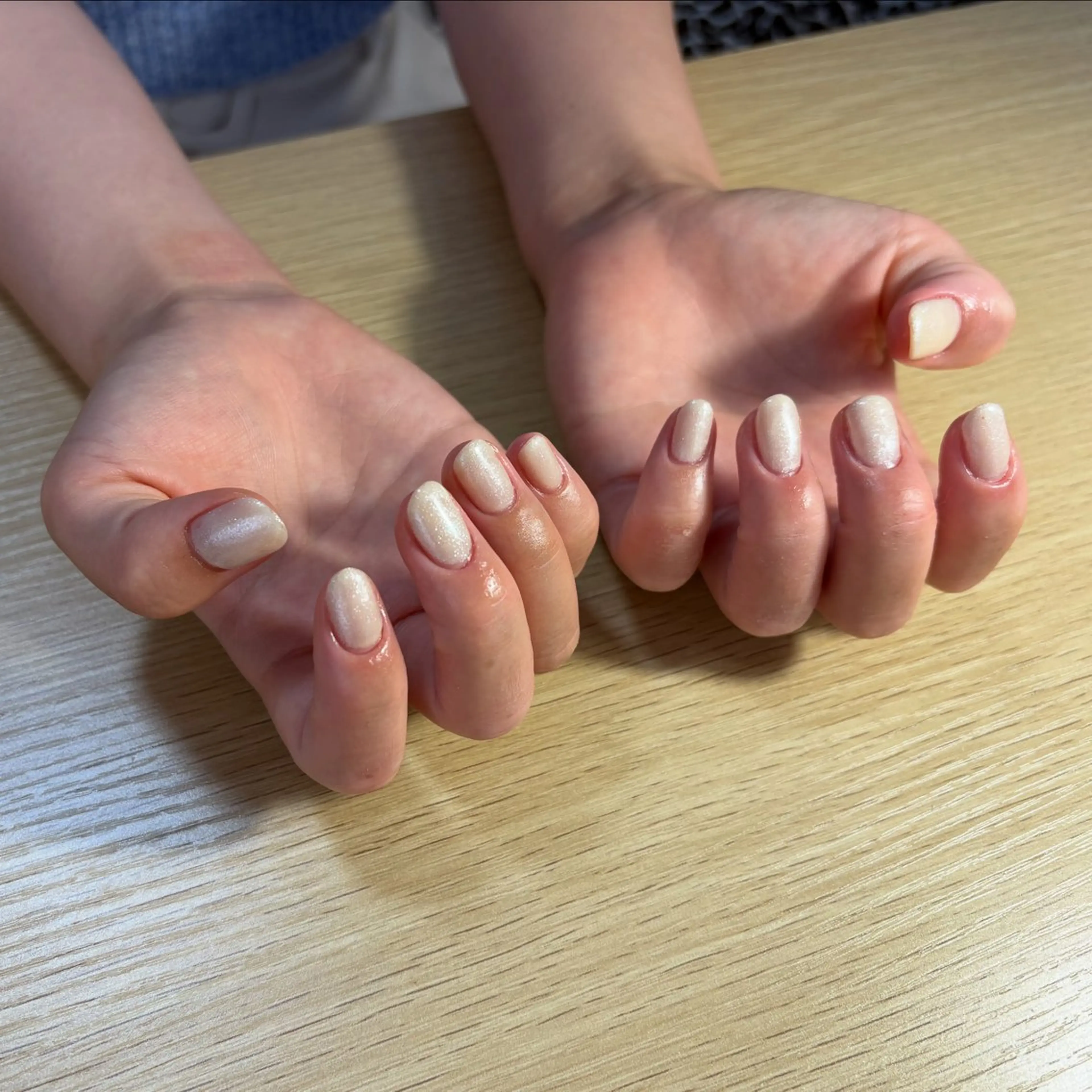 ネイル ラメ(グリッター) ホワイト kanami ネイルモデル募集中のネイルデザイン