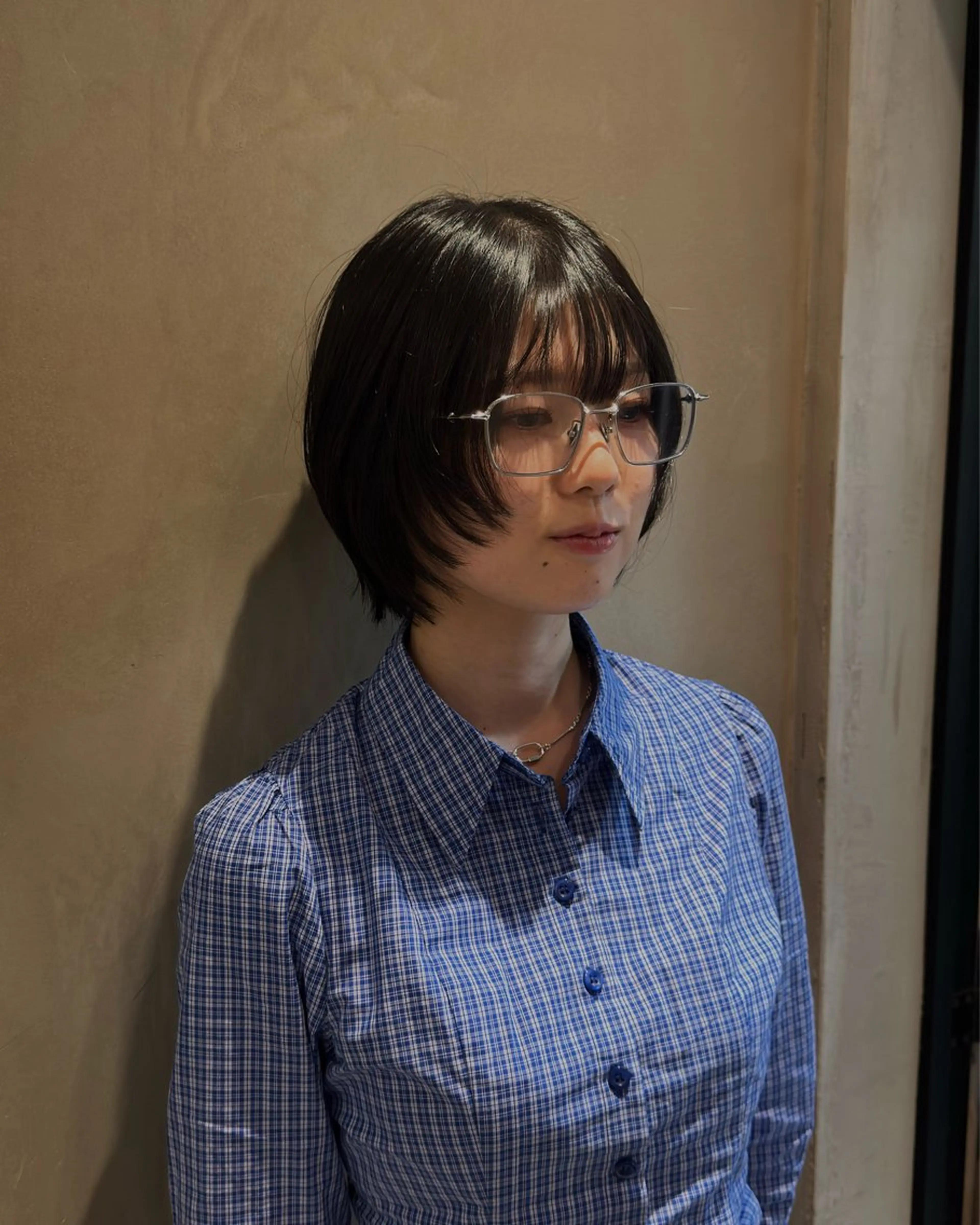 ショート ボブレイヤー ショートレイヤー ボブ レイヤーカット ショートヘア カット ヘアカラー トリートメント ボブ/顔まわりレイヤ ー/新宿/KOKIのヘアスタイル