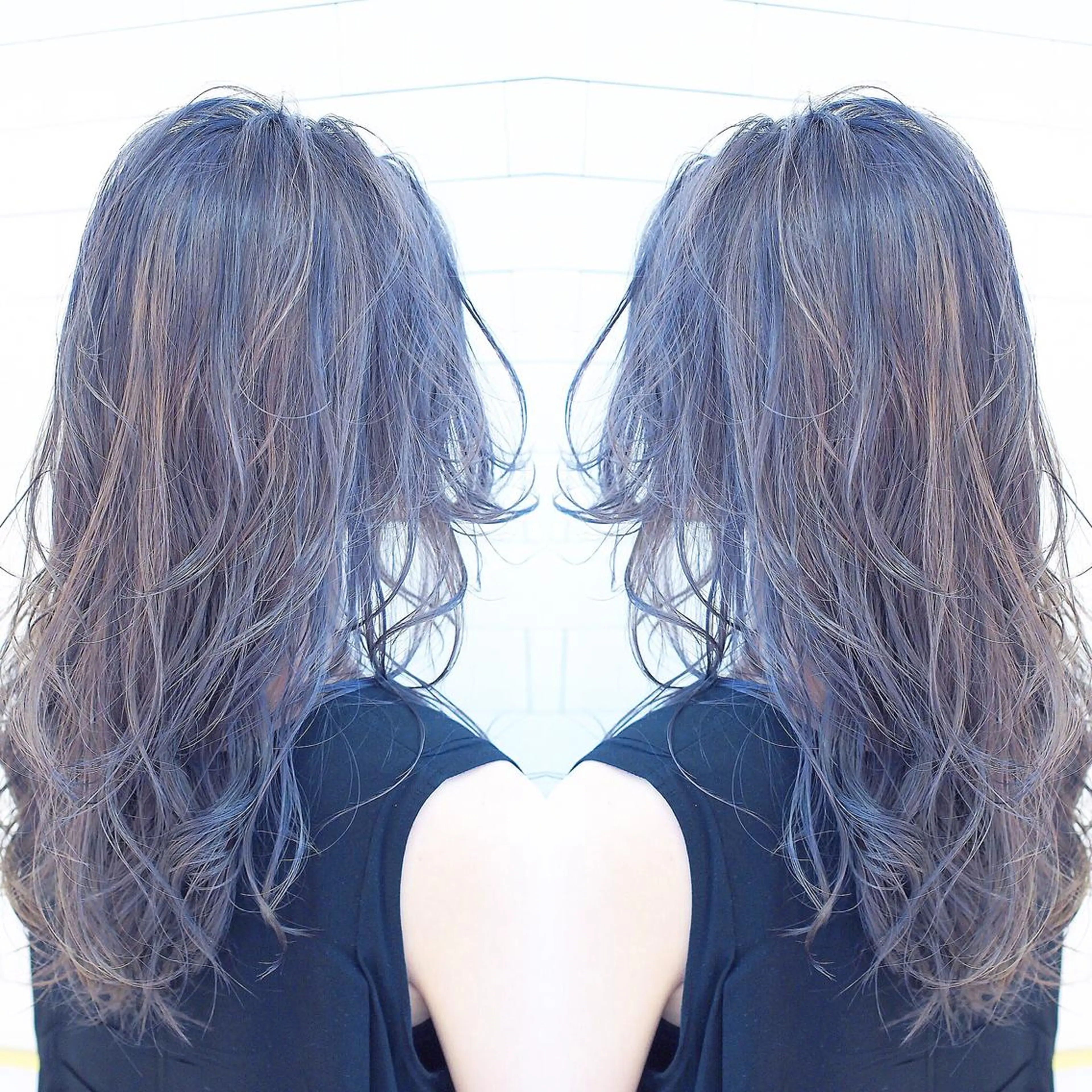 ロング カラー ヘアアレンジ 及川シゲル 髪質改善講師のヘアスタイル