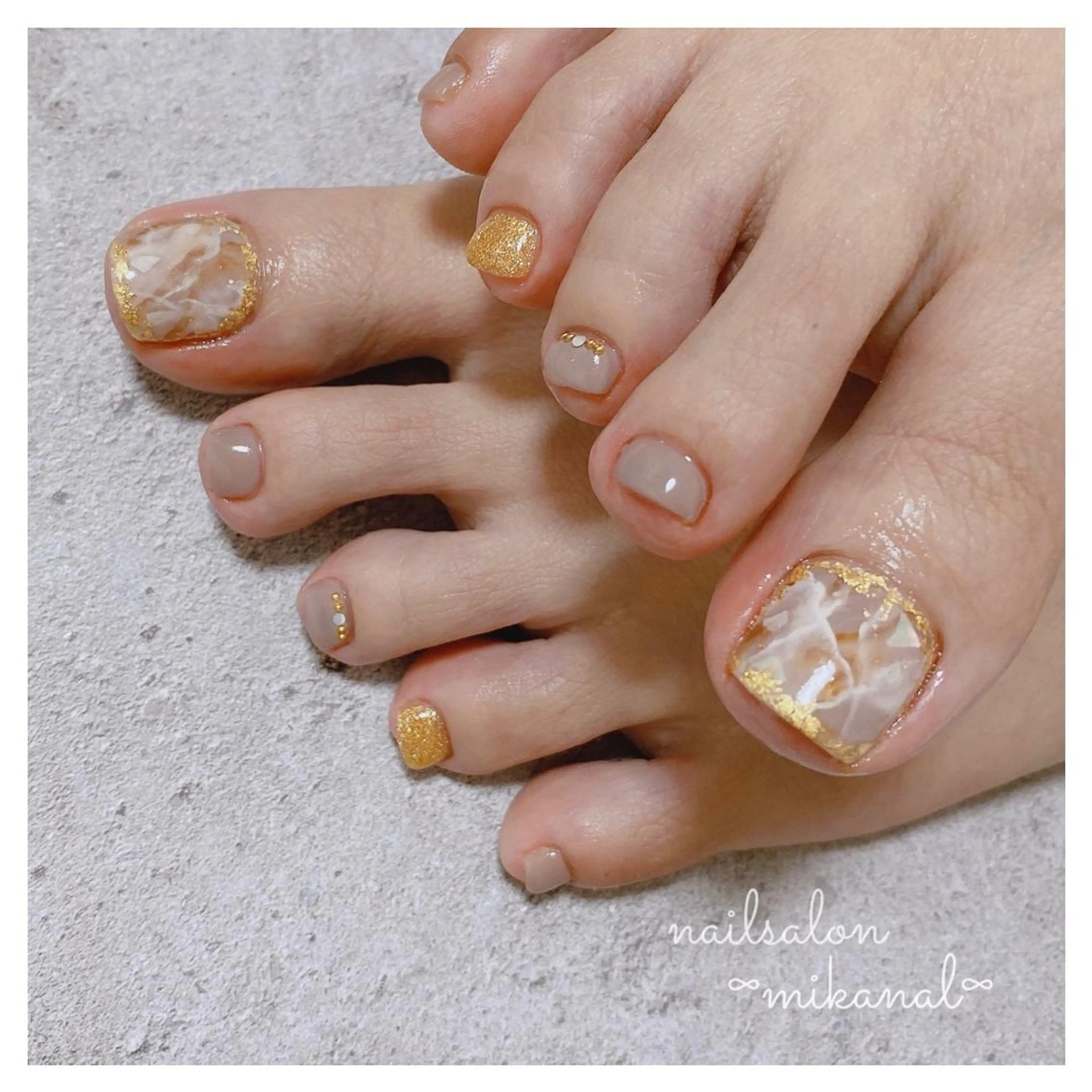 ネイル フットネイル nail salon  ∞ mikanal ∞所属・nailsalon ∞ ﾐｶﾅﾙ ∞のネイルデザイン