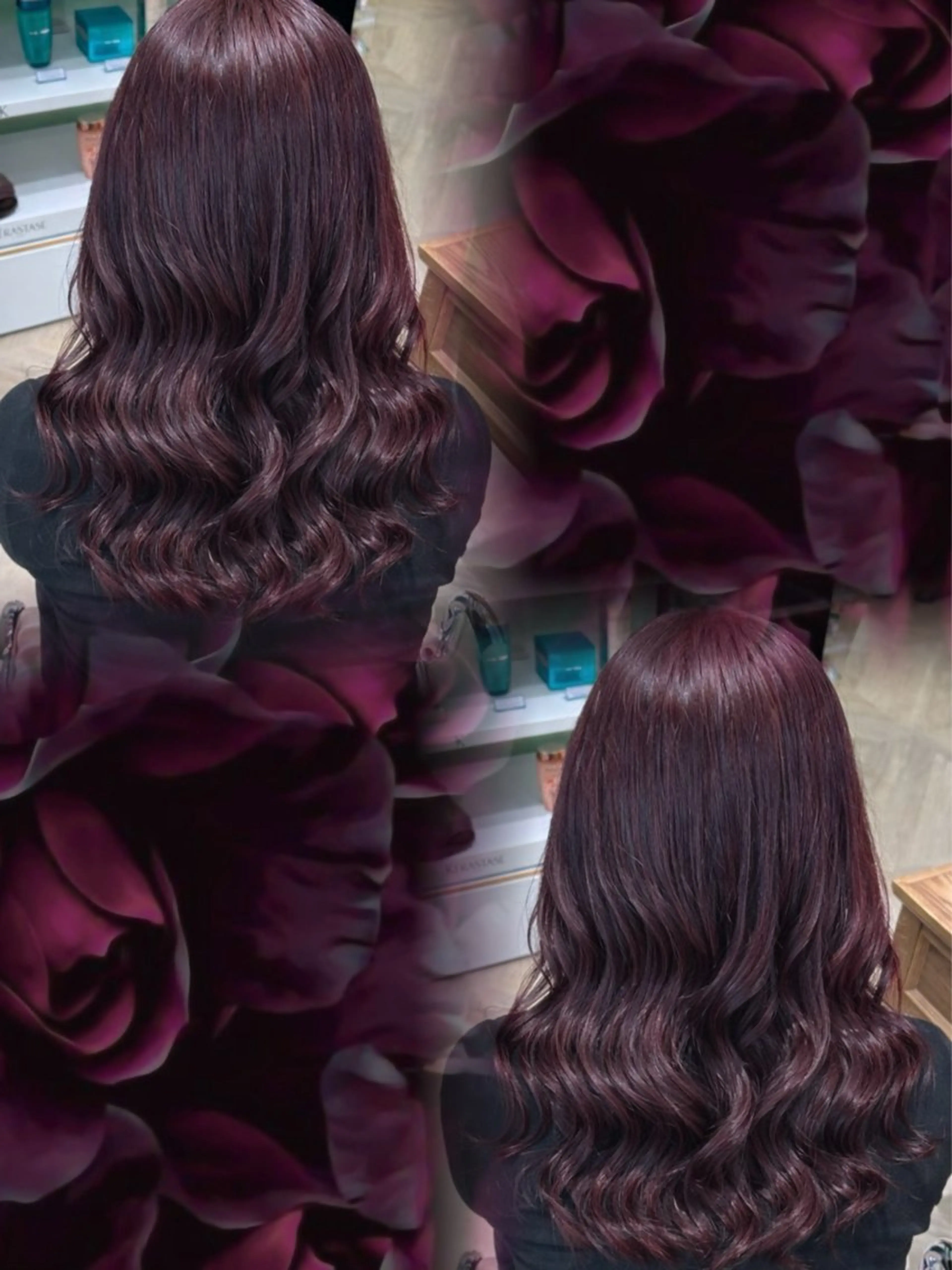 セミロング ヘアカラー 🥀暖色/エクステ/ ヘアメ/横浜/かなこのヘアスタイル