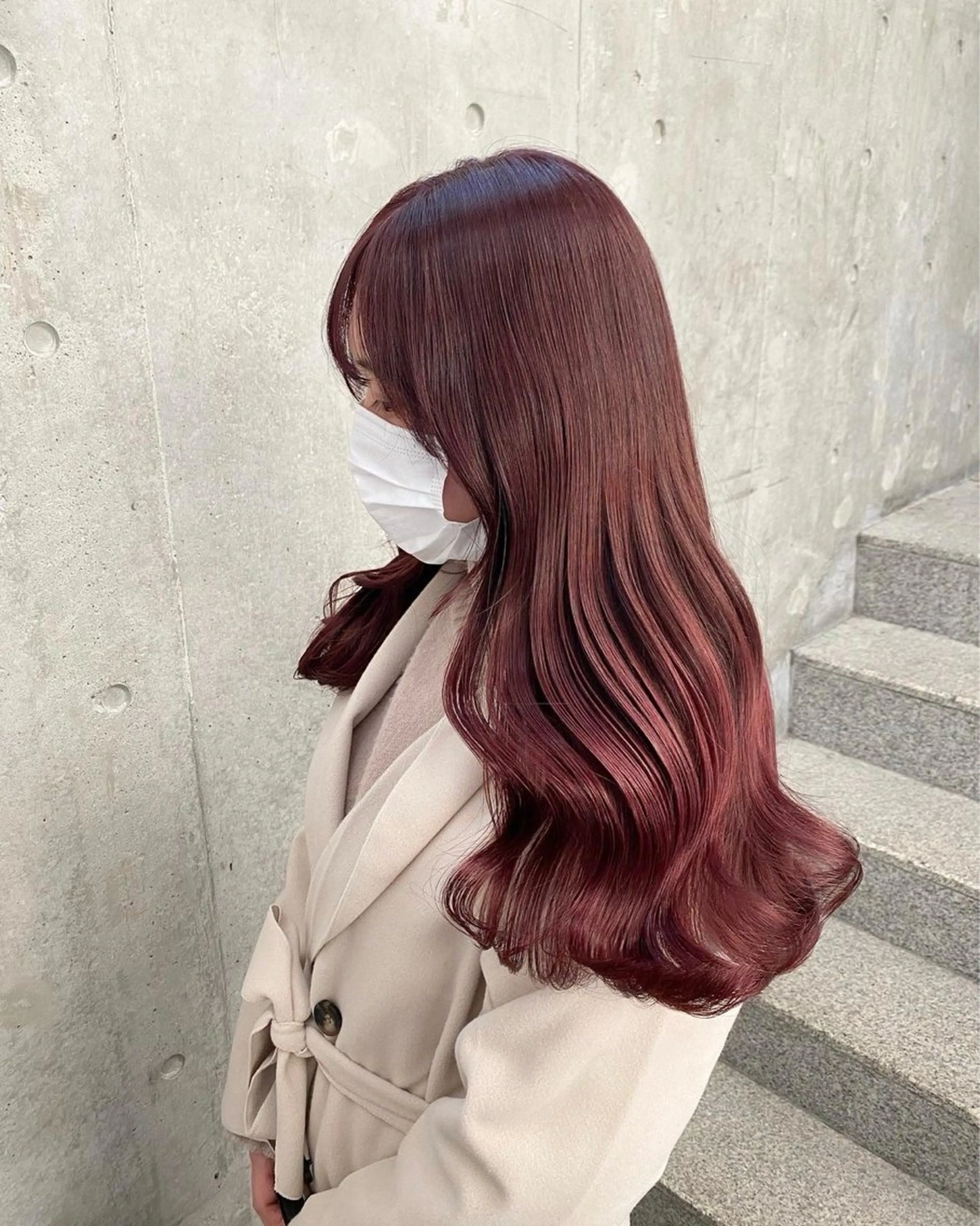 ロング カラー ヘアアレンジ トレンドモテカラー 🩷色落ちまで可愛くのヘアスタイル