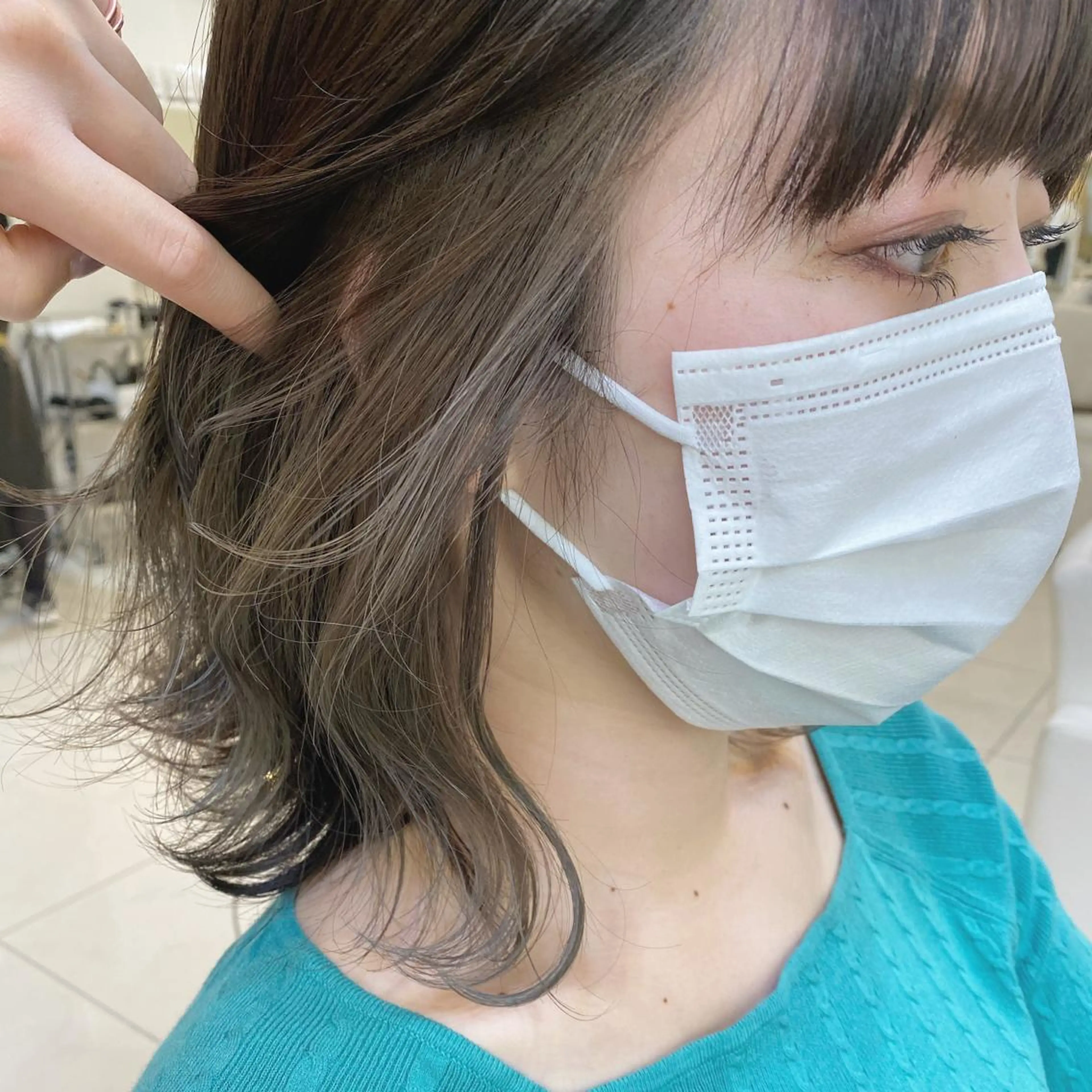 ミディアム カラー ヘアアレンジ グレージュ ヘアカラー トリートメント Noah's　Ark所属・透明感カラー🫧ヘア セット🫧松本菜月の眉毛・アイブロウイメージ