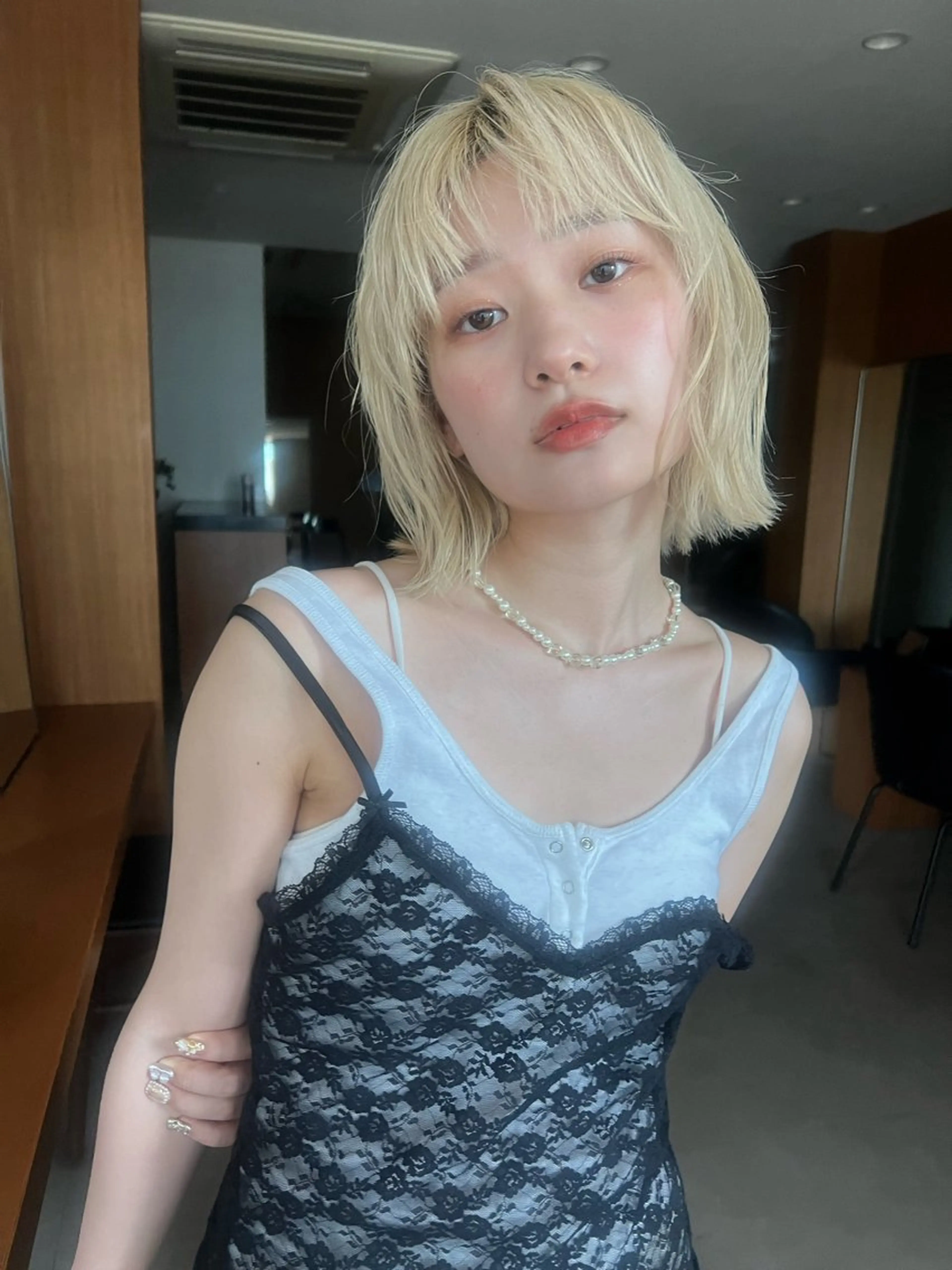 ショート 切りっぱなしボブ ボブ yiye青山店所属・無料カットモデル /yuukaのヘアスタイル