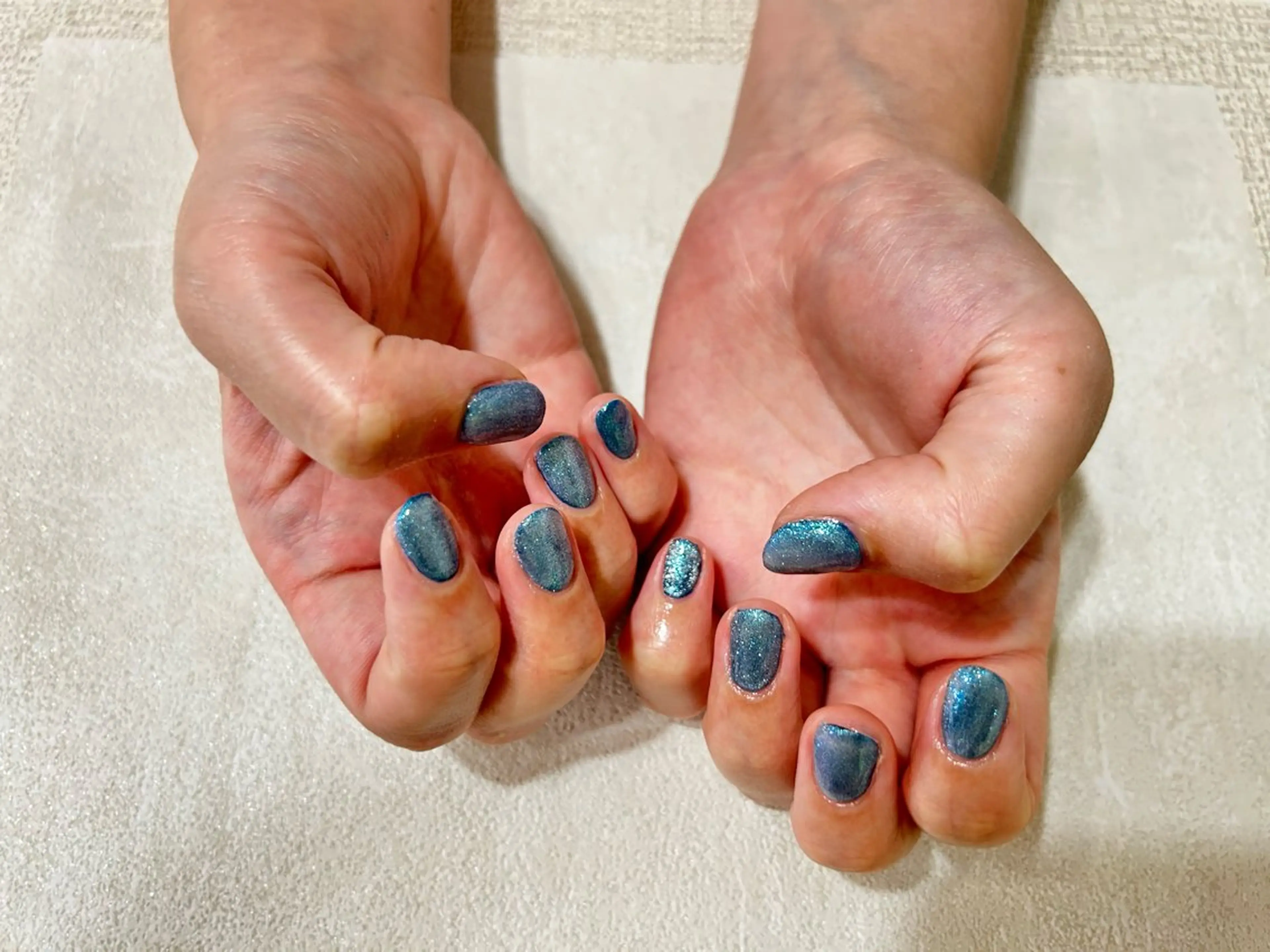 ネイル オーロラネイル フットネイル フレンチネイル ジェルネイル キラキラネイル kikinail 溝の口のネイルデザイン