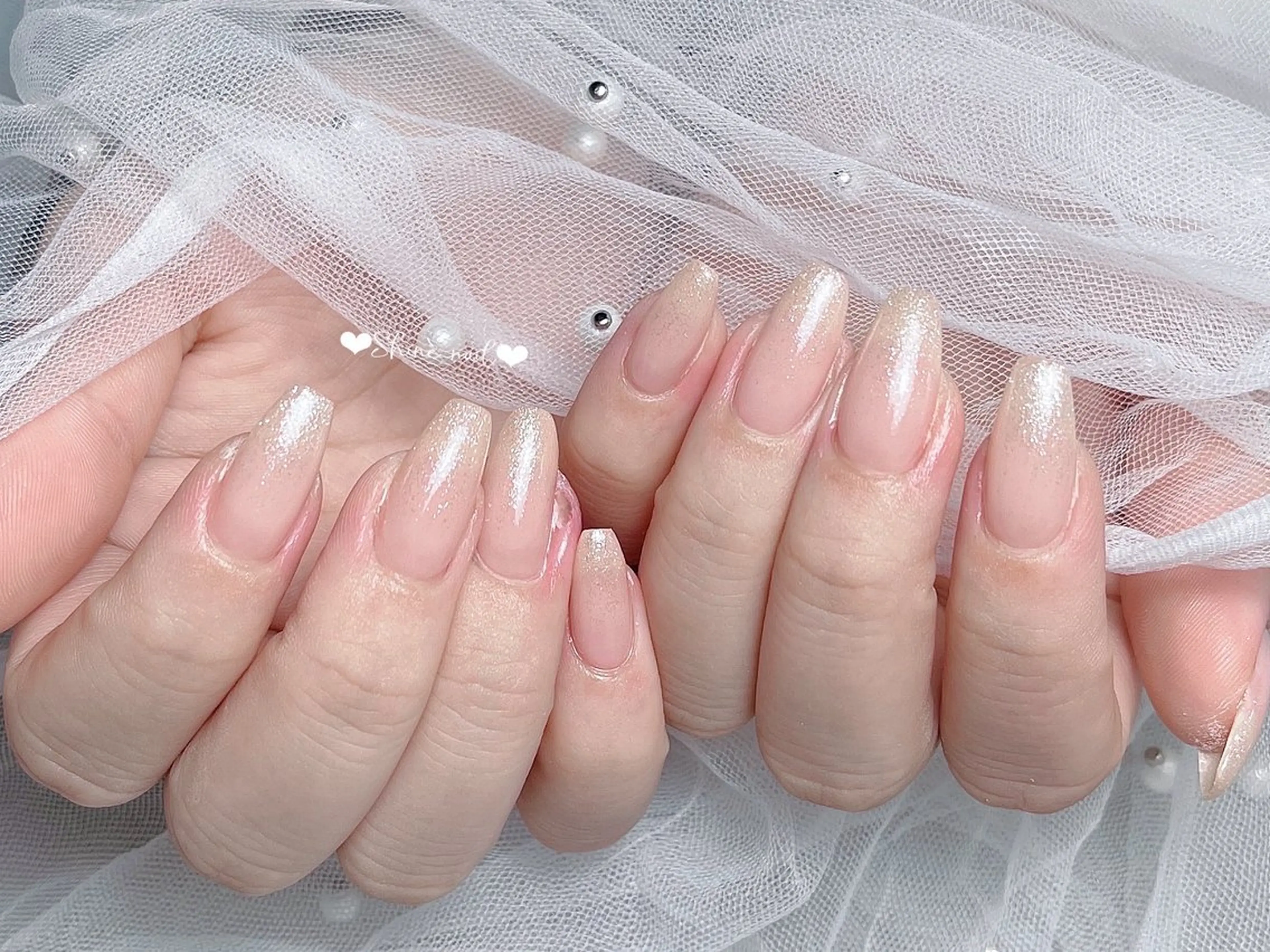 ネイル ハンドネイル 〜Shine Nail〜【サイナネイル】パラジェル／ 長さだし／持ち込み／ワンホン／フィルイン所属・shine 🎀 長さだし&デザインのネイルデザイン