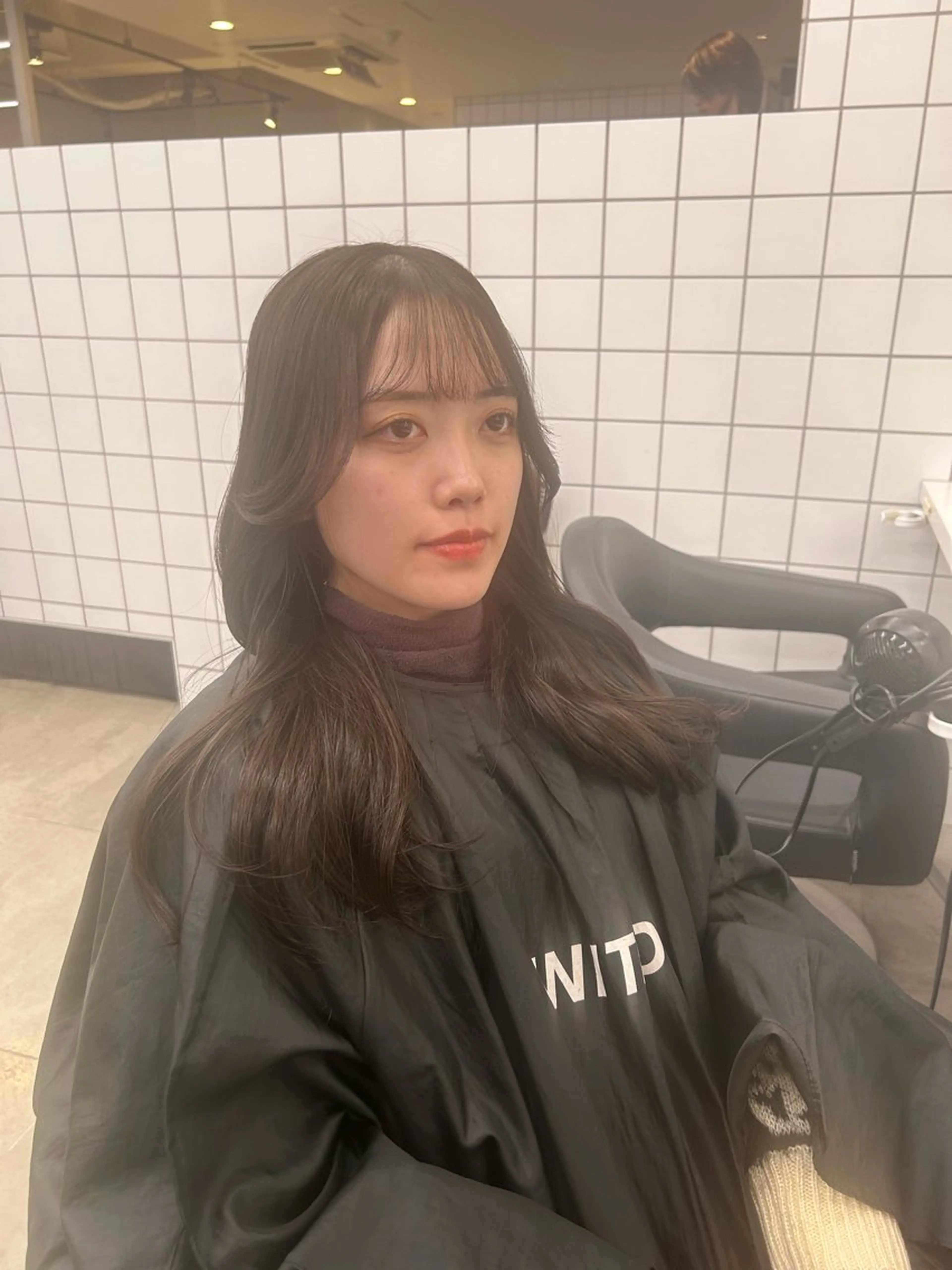 ロング カラー パーマ ヘアアレンジ メンズ キッズ カット ヘアカラー トリートメント ヘアセット ブリーチなしカラー/ ブラウン/レイヤーのヘアスタイル