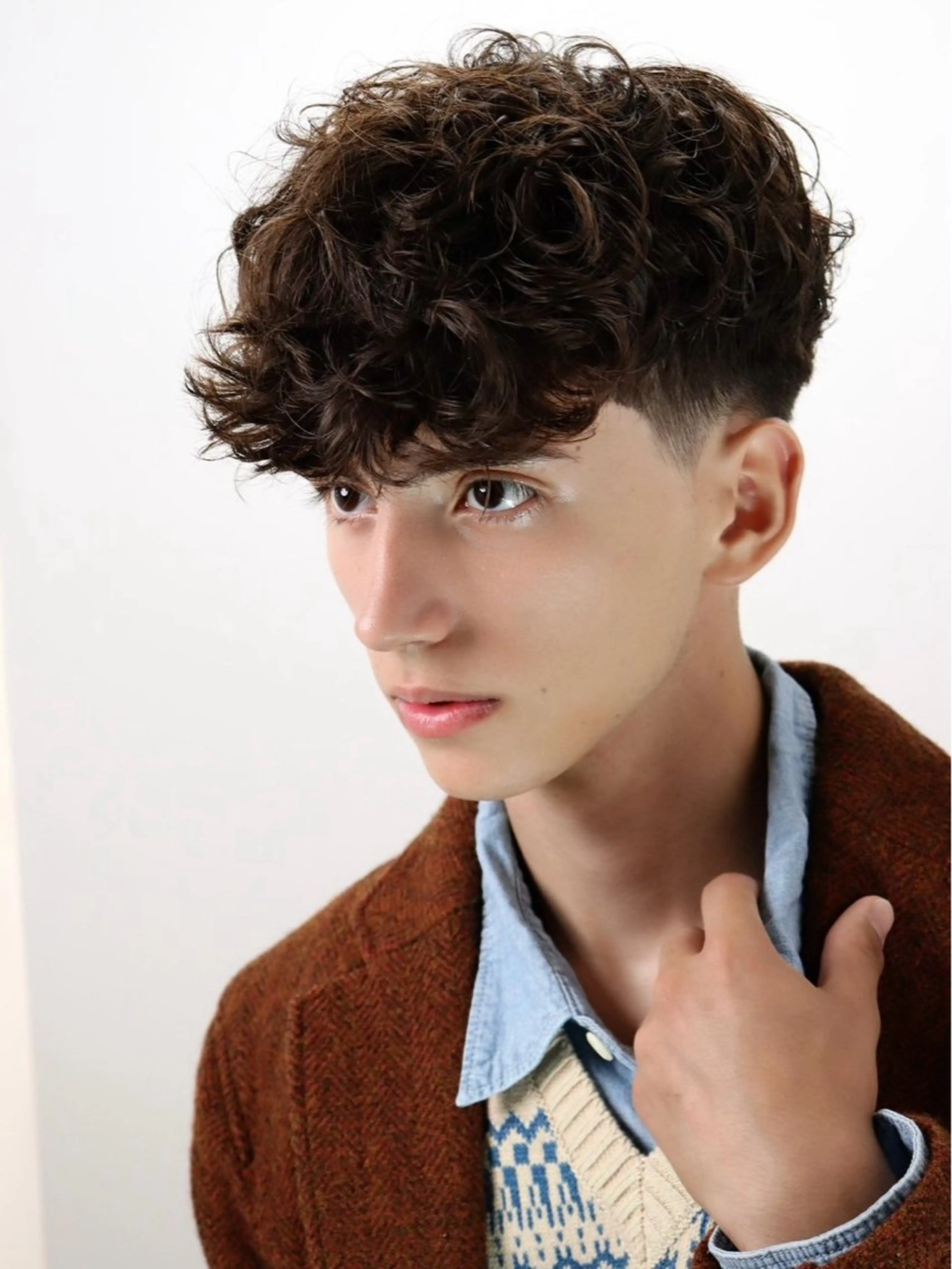 メンズ スペインカール カット パーマ 【公式】Men's salonLUCEYのヘアスタイル