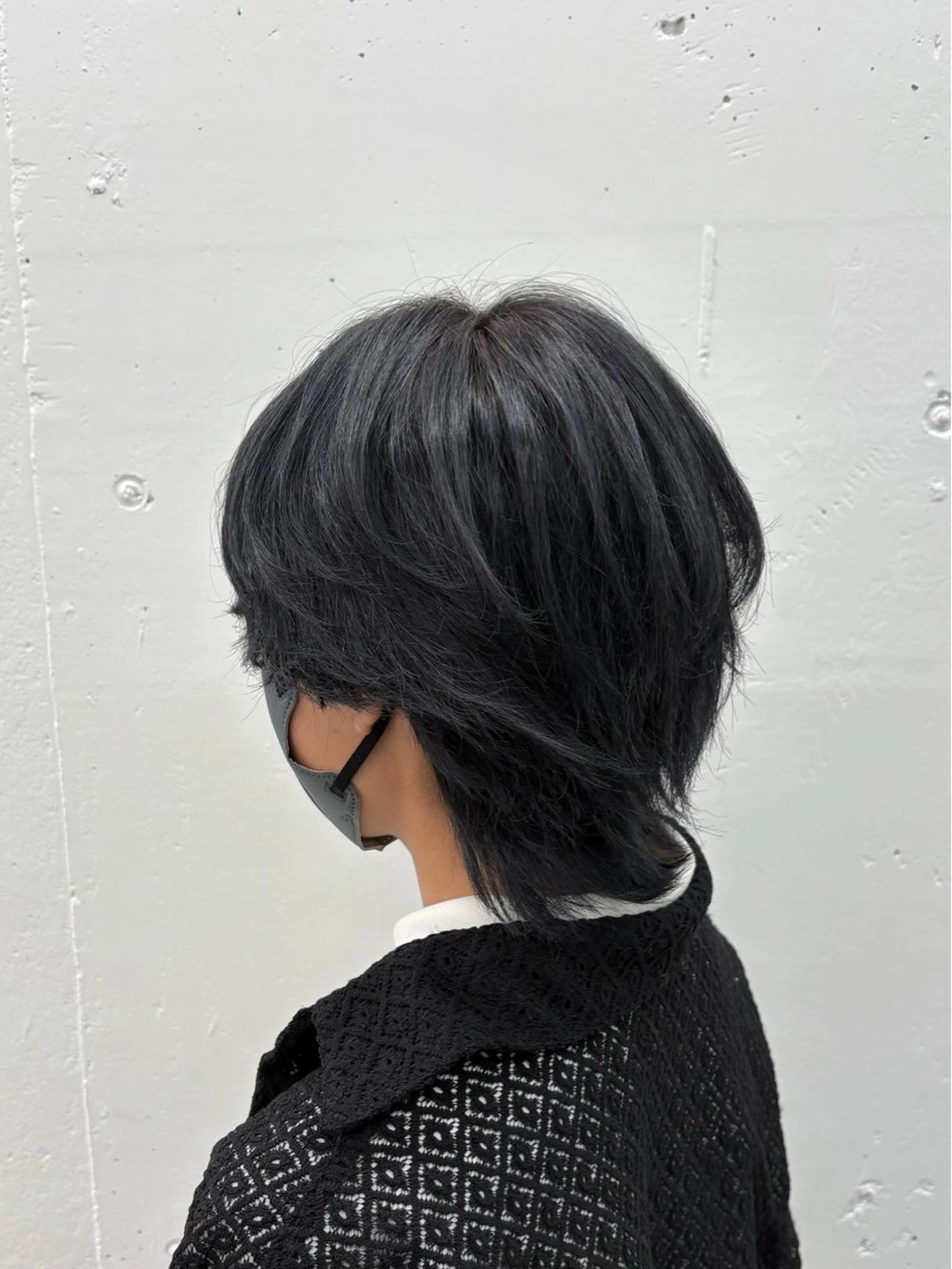 ショート カラー メンズ 黒髪 ブルーカラー ブルーブラック ヘアカラー 🌟ゆりあ🌟 JILLSTUDIOのヘアスタイル