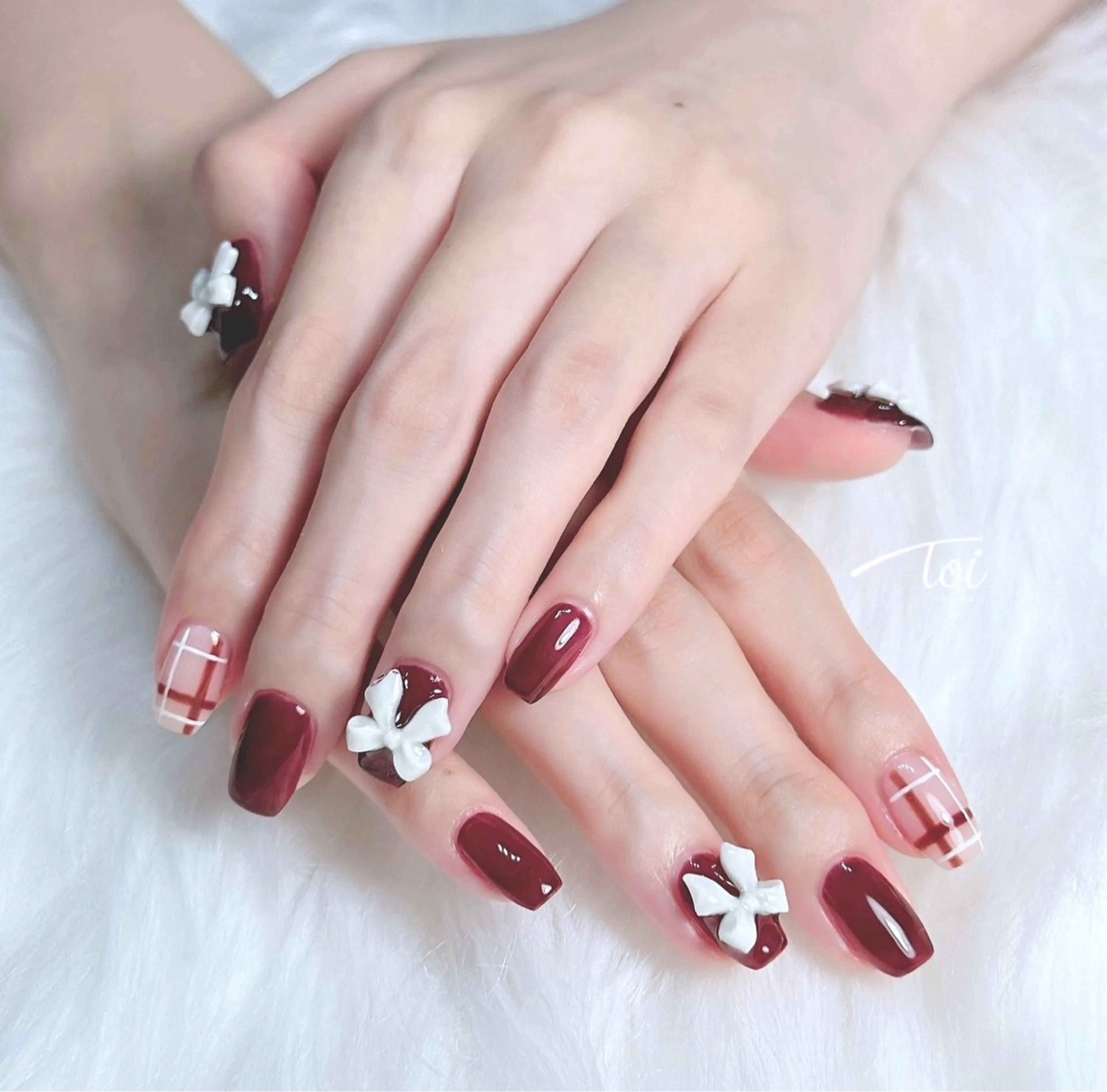 ネイル ボルドー ハンドネイル toi nail所属・toi nailのネイルデザイン