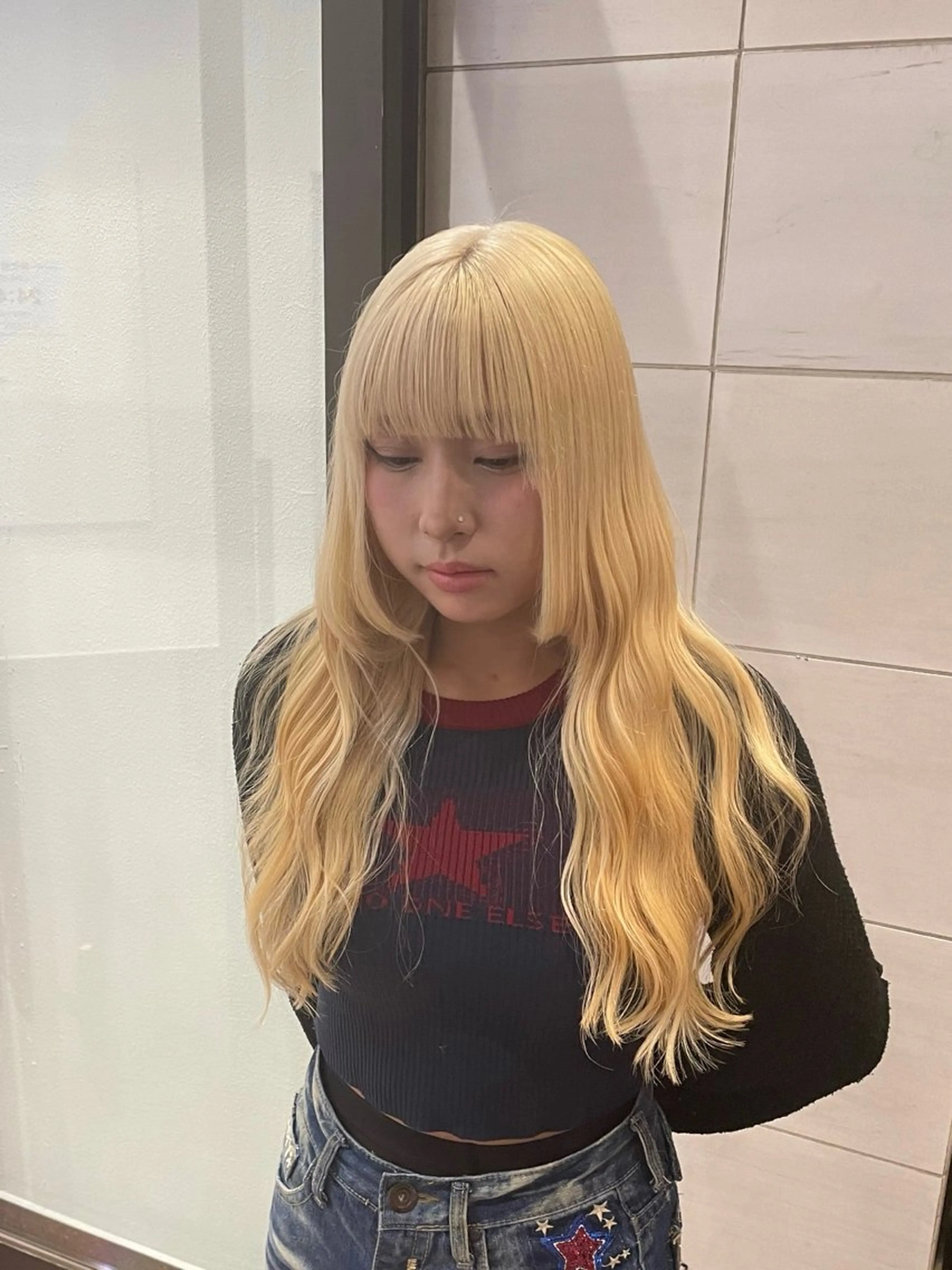 ロング カラー ブロンド ヘアカラー ハイトーン/ブリーチ /hikaruのヘアスタイル