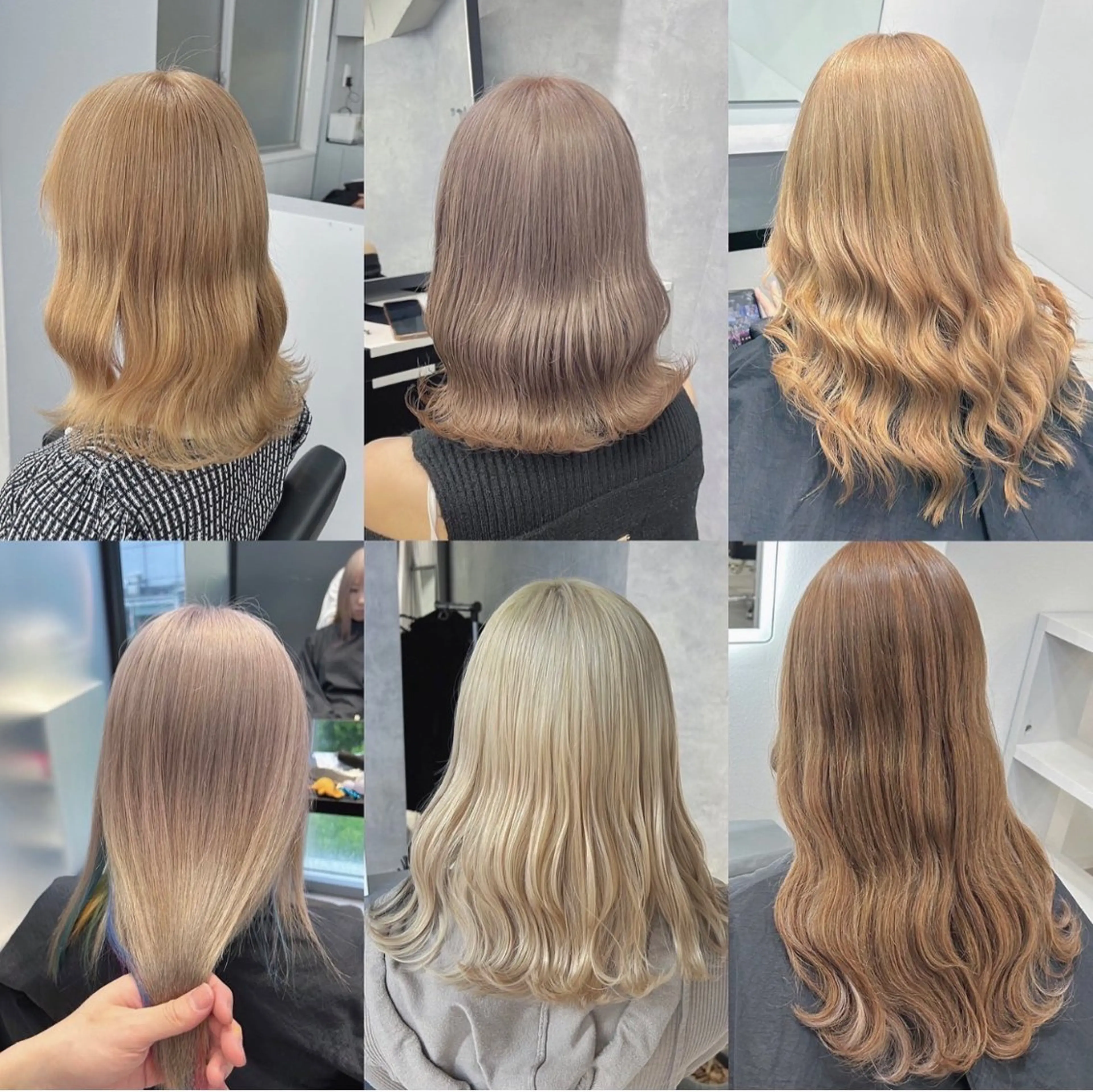 カラー ベージュカラー ブリーチ ダブルカラー グレージュ ハイトーンカラー ヘアカラー ミルクティーベージュ /ピンク/大阪/堀江のヘアスタイル