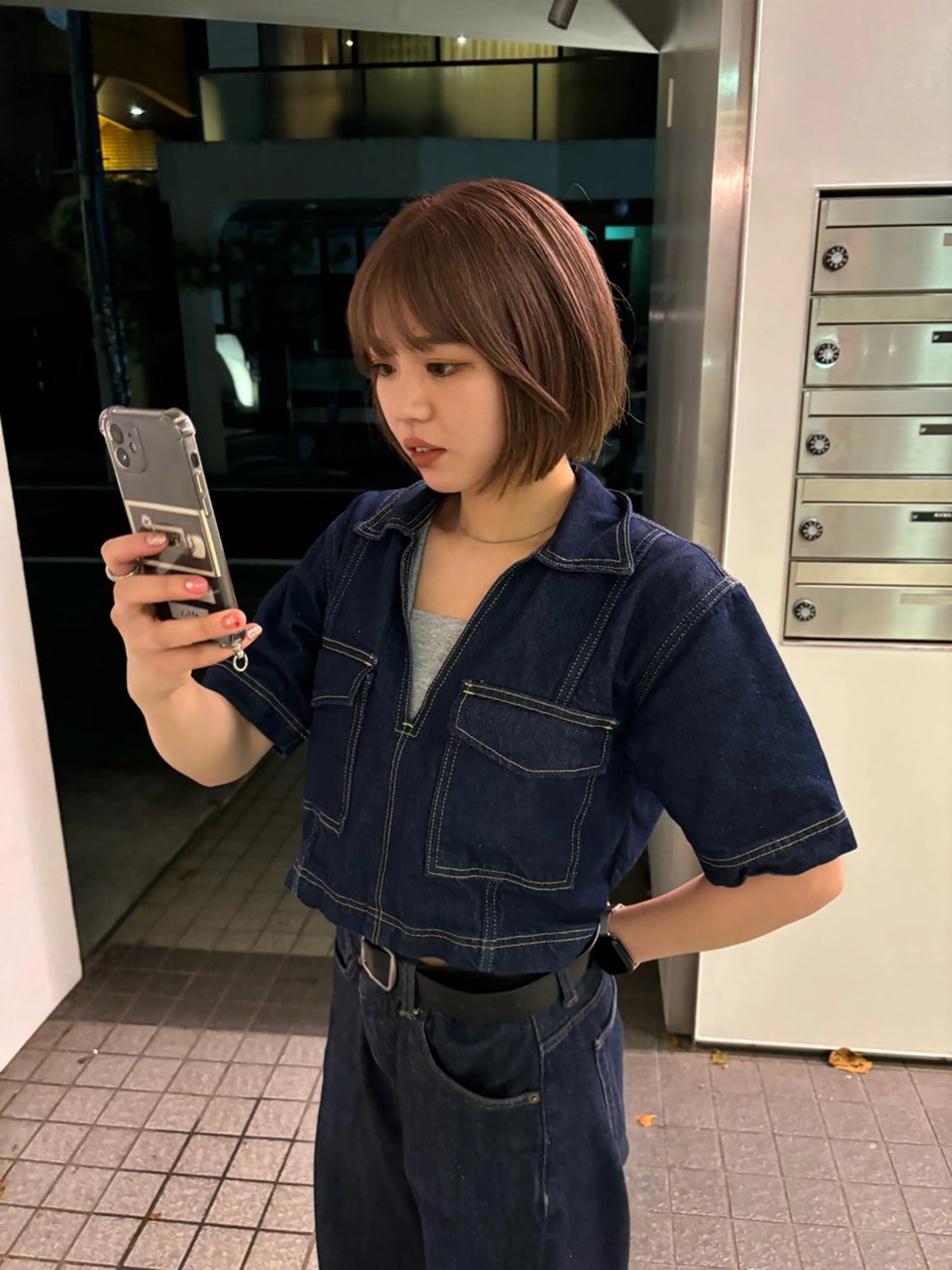 ミディアム ボブ 顔周りカット Qin share salon 原宿店所属・🫧艶ハイトーン 特化🫧ライヤのヘアスタイル