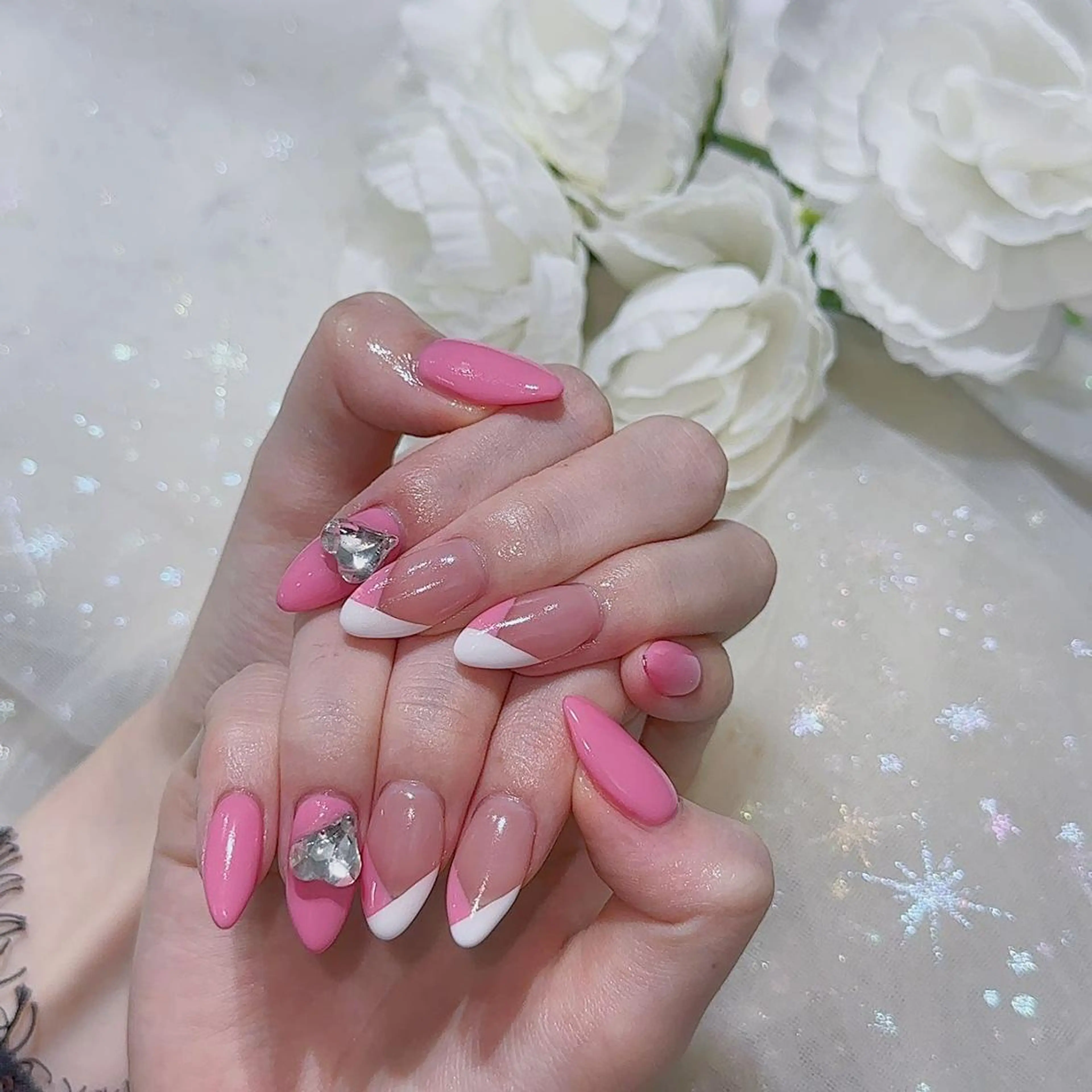 ネイル 長さ出し ネイルチップ Queens マオのネイルデザイン