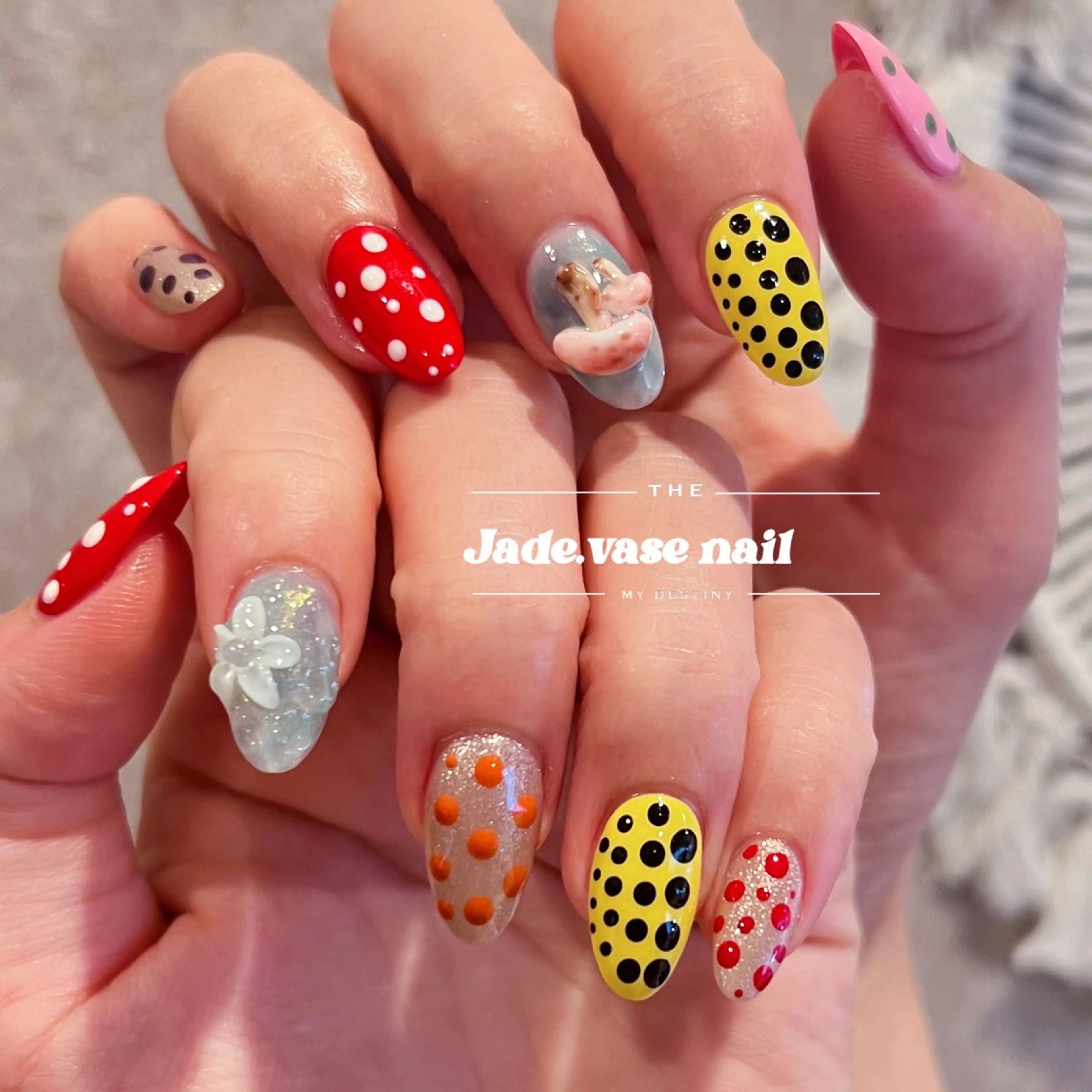 ネイル 長さ出し ハンドネイル ✰Jade.vase 銀座一丁目・東銀座のネイルデザイン