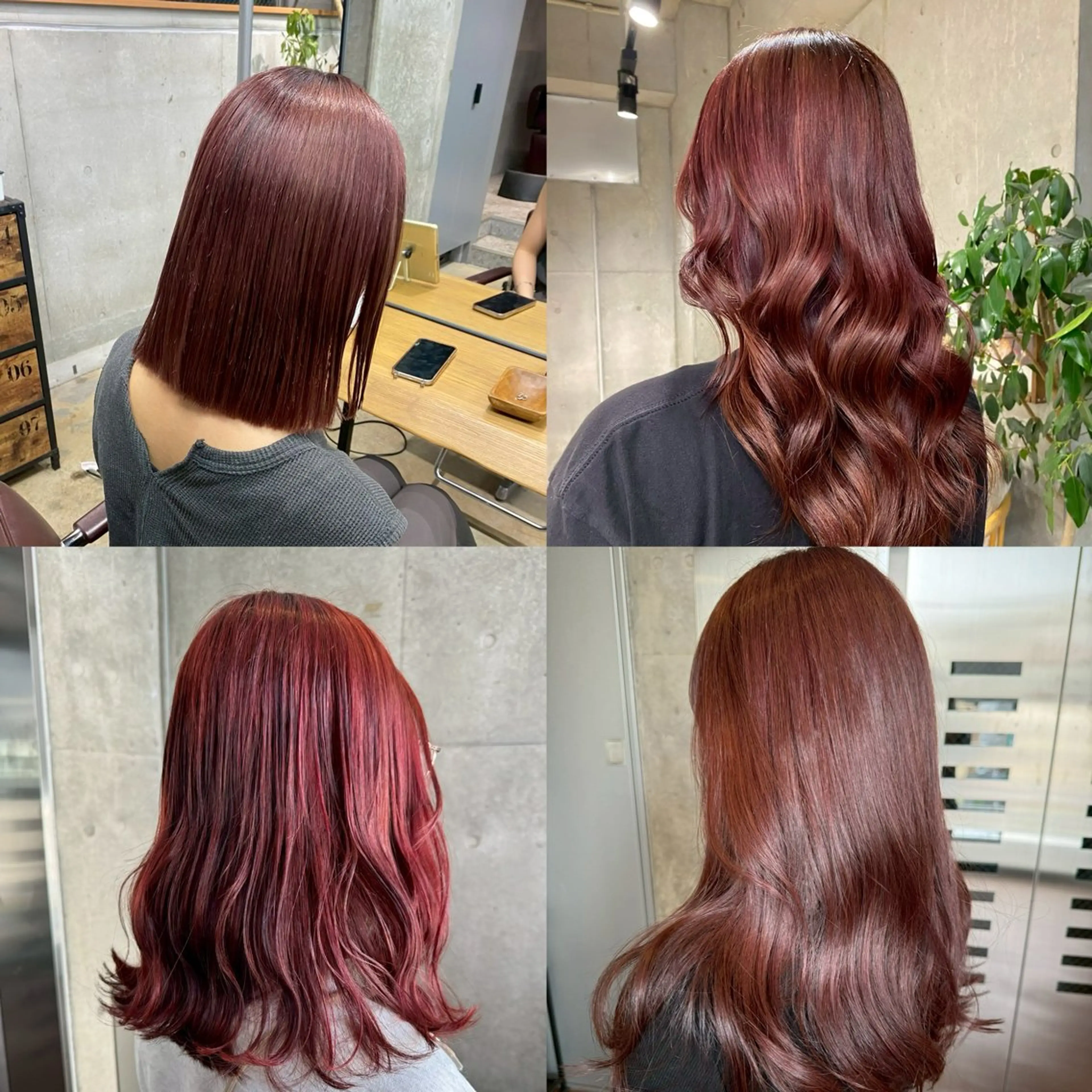 カラー レッドカラー ヘアカラー 🍎ダブルカラー 🍎KUREA🍎のヘアスタイル