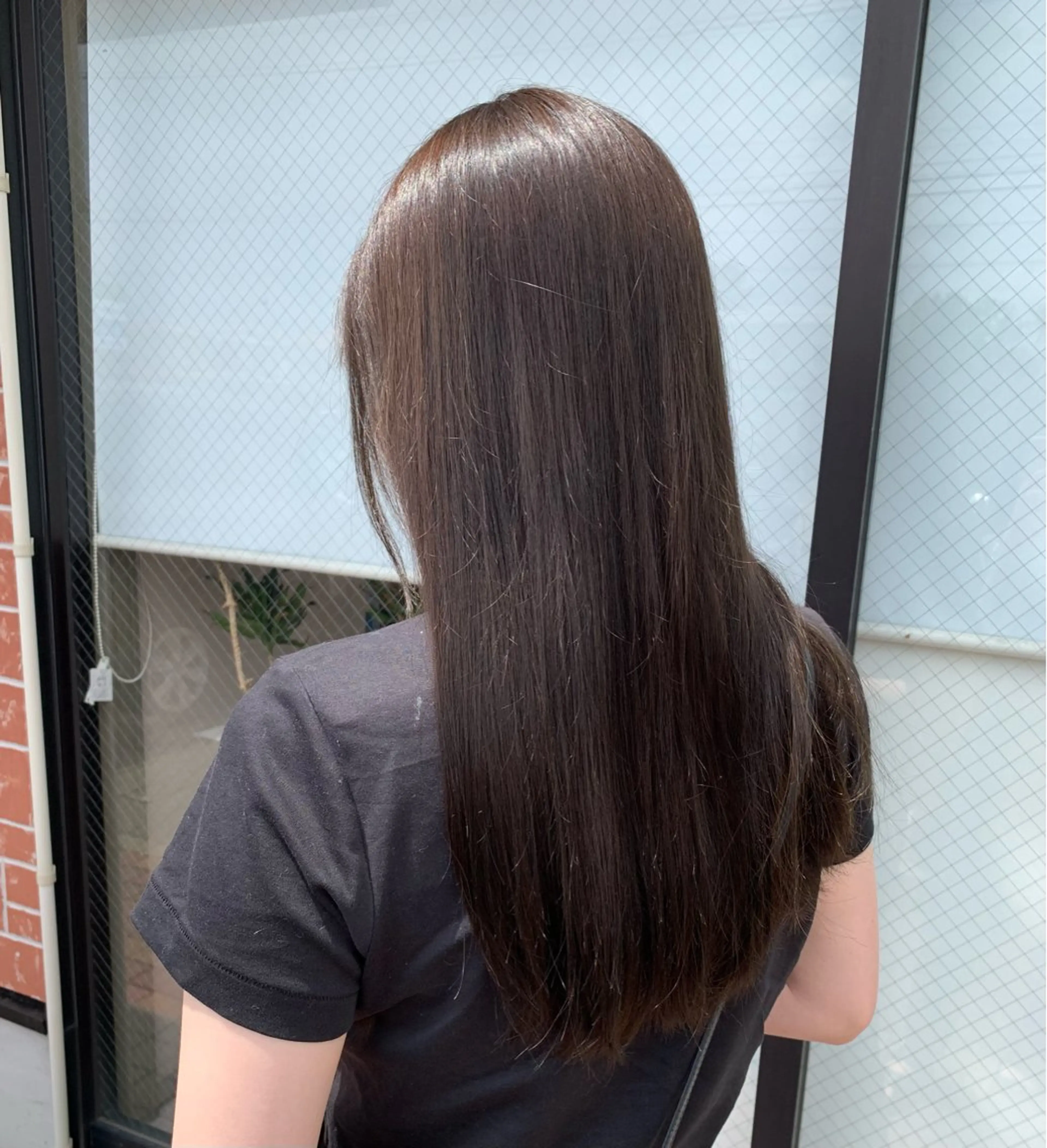 ロング カラー オリーブカラー ヘアカラー トリートメント 宮下 恵のヘアスタイル