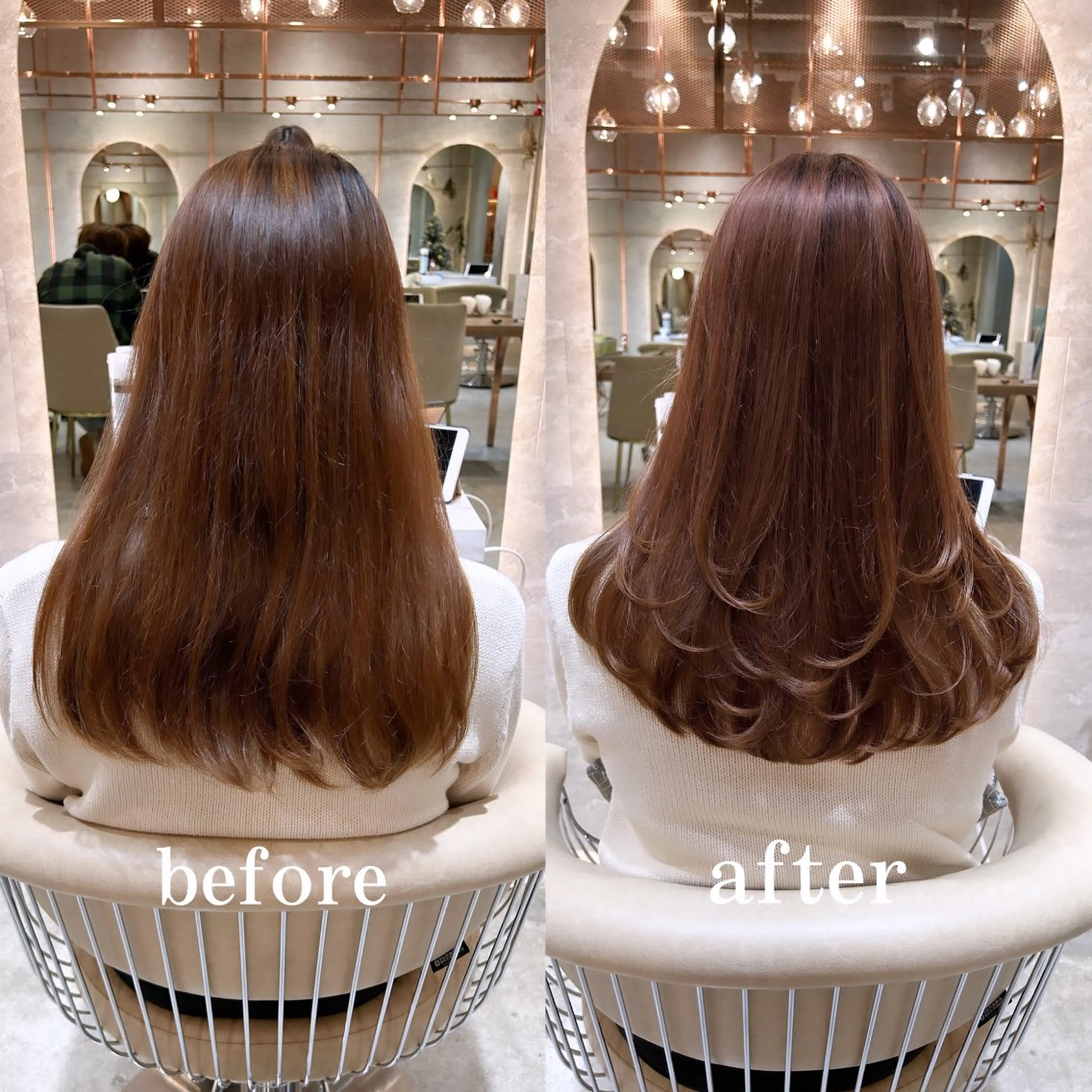 セミロング レイヤーカット ハッシュカット/韓国 レイヤー/カハナのヘアスタイル