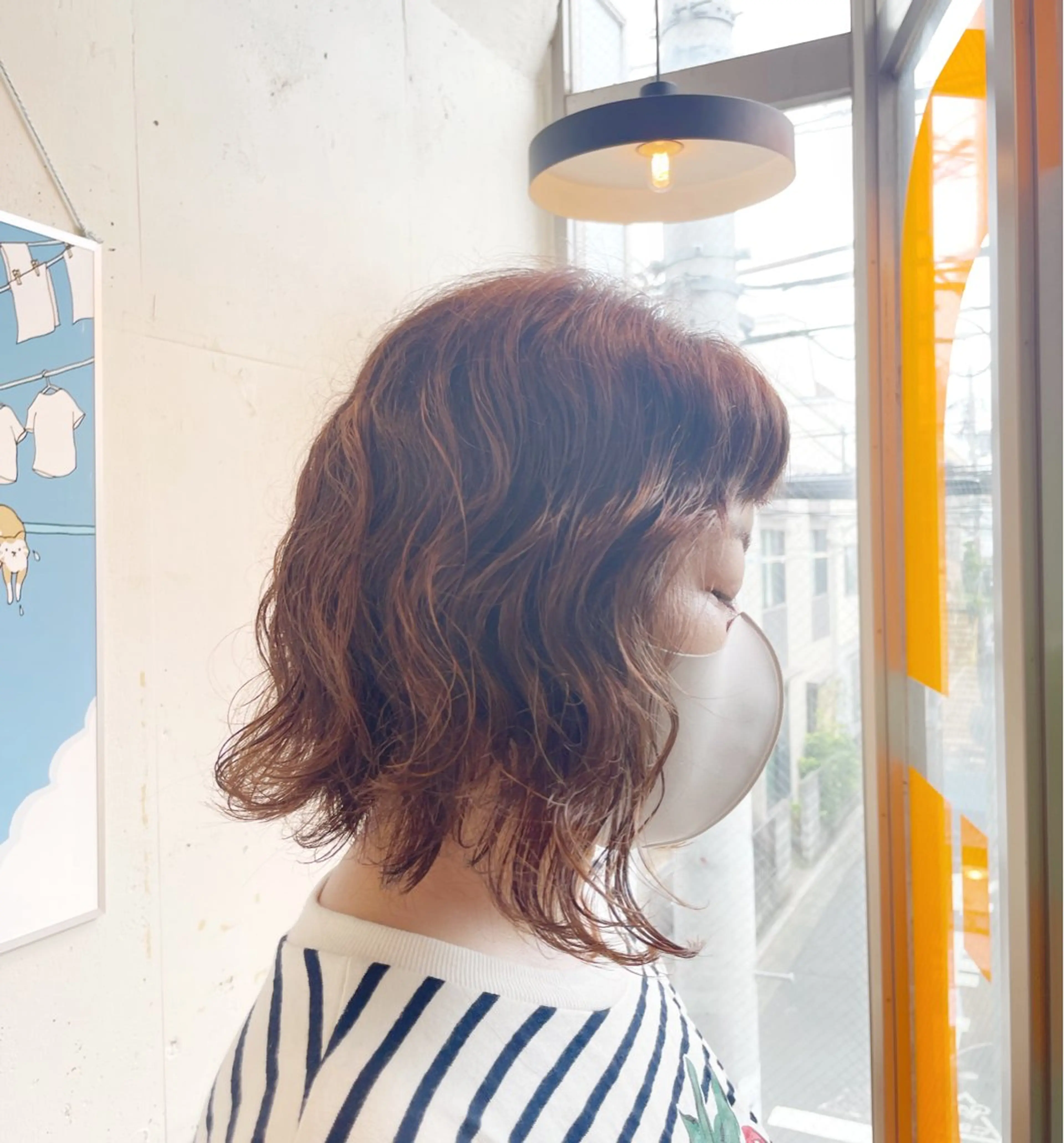 ミディアム パーマ 🌈月1夜モデル募集 📩ください⭐️のヘアスタイル