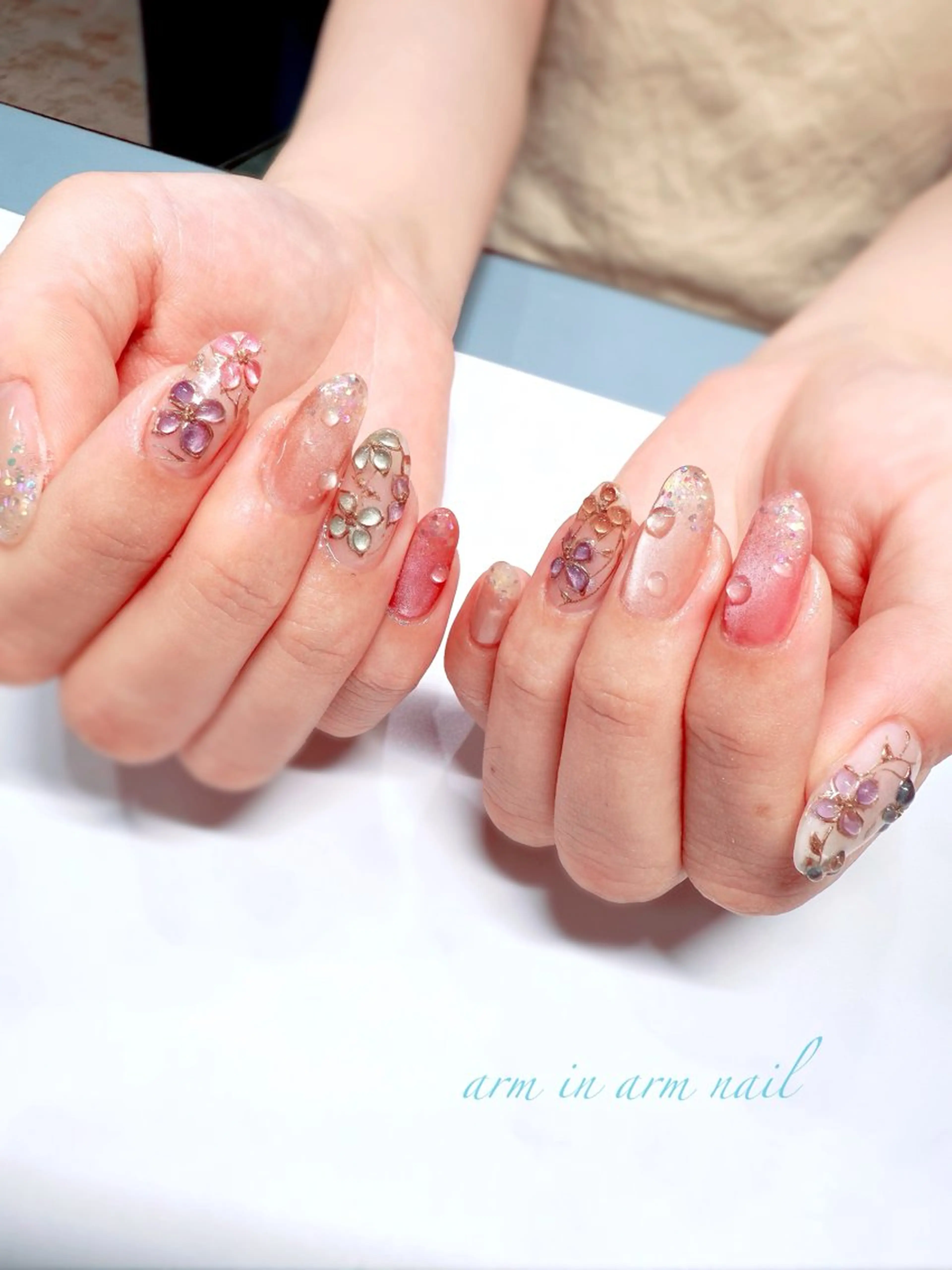 ネイル arm in arm ︎✿Yamamotoのマツエク・マツパデザイン