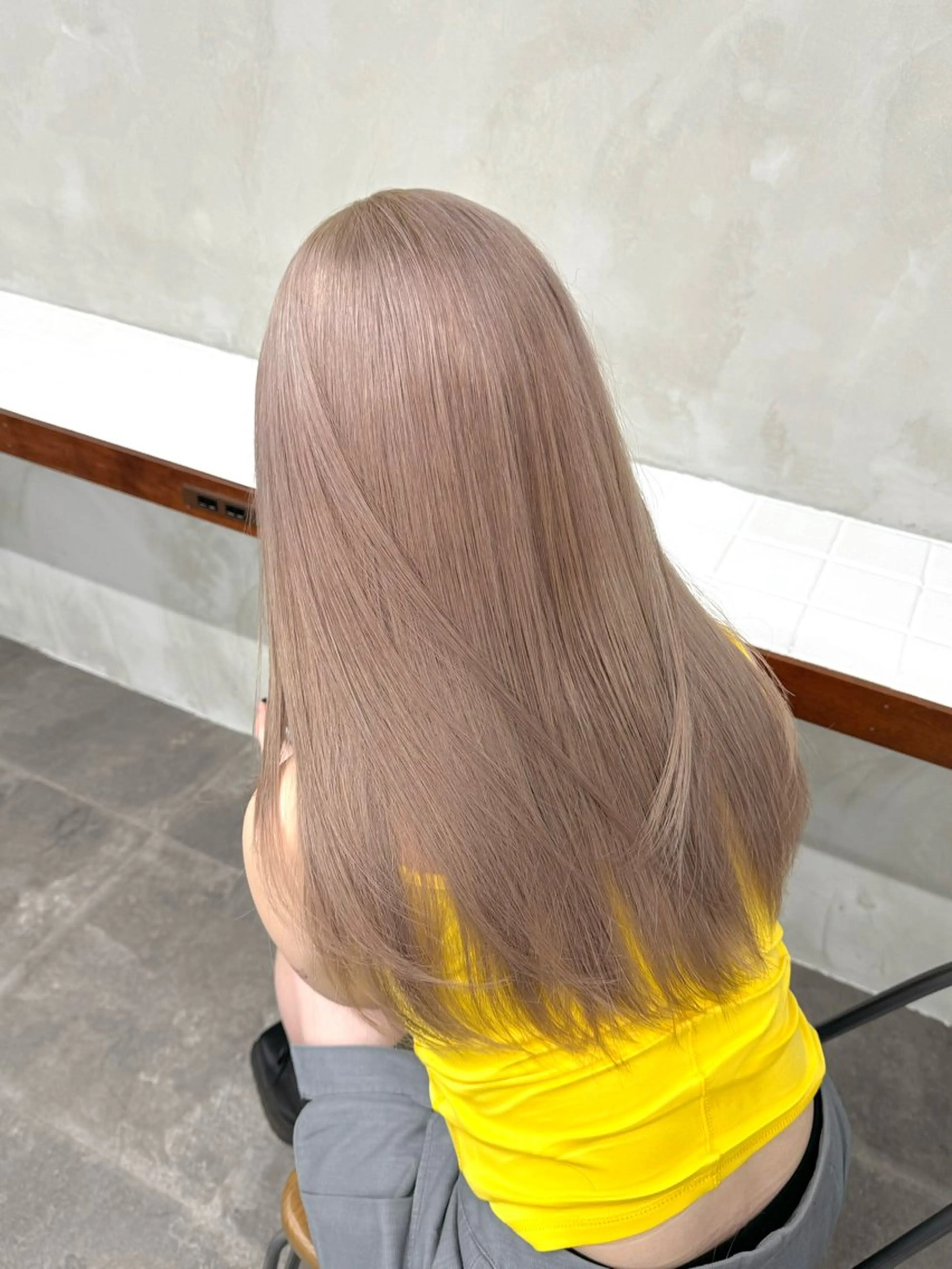 セミロング カラー 似合わせカット/ ハイトーン/aoiのヘアスタイル