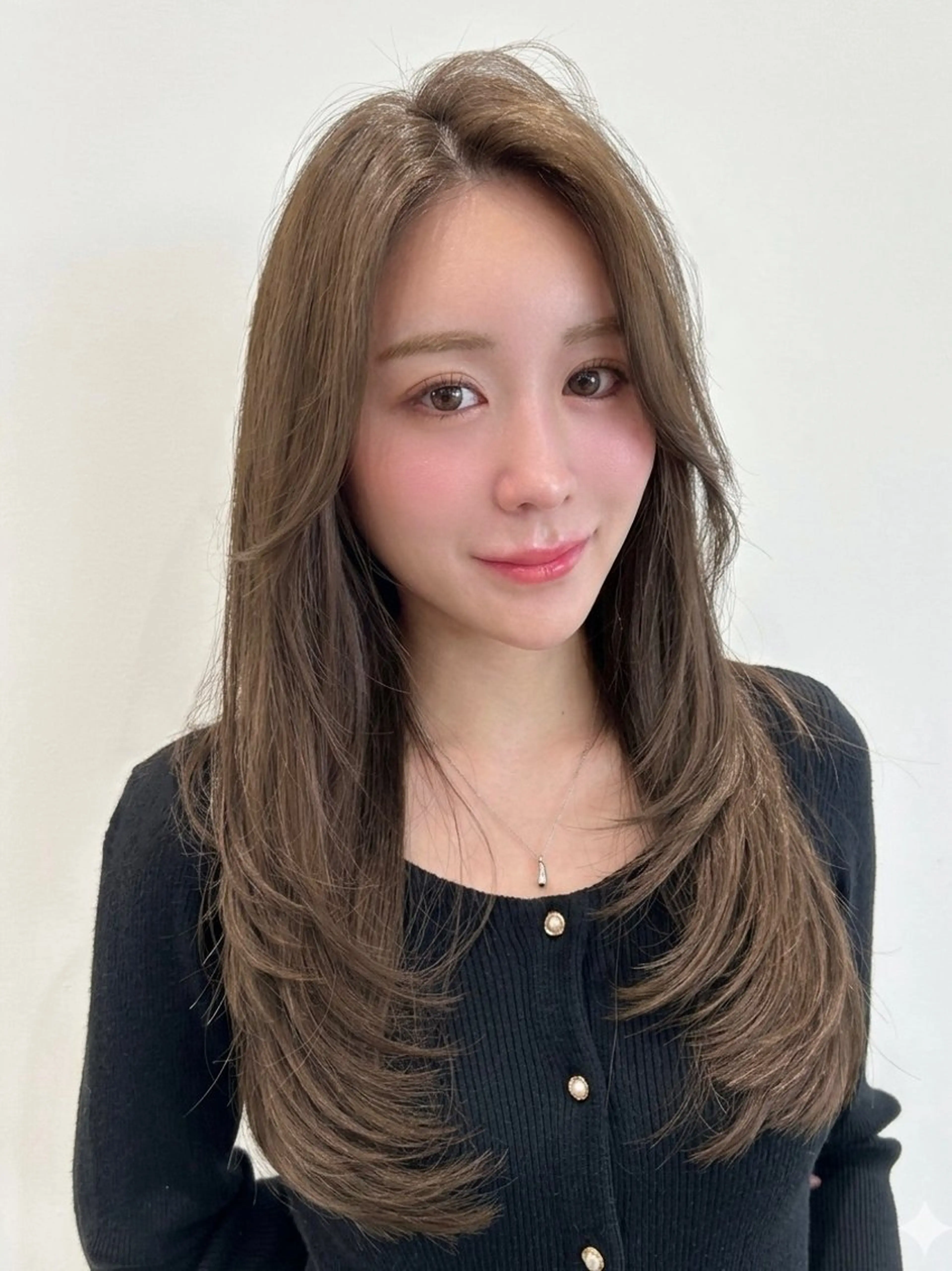 ロング カラー カット ヘアカラー トリートメント 新宿✨顔周りカット 韓国ヘア/坂本亜裟海のヘアスタイル