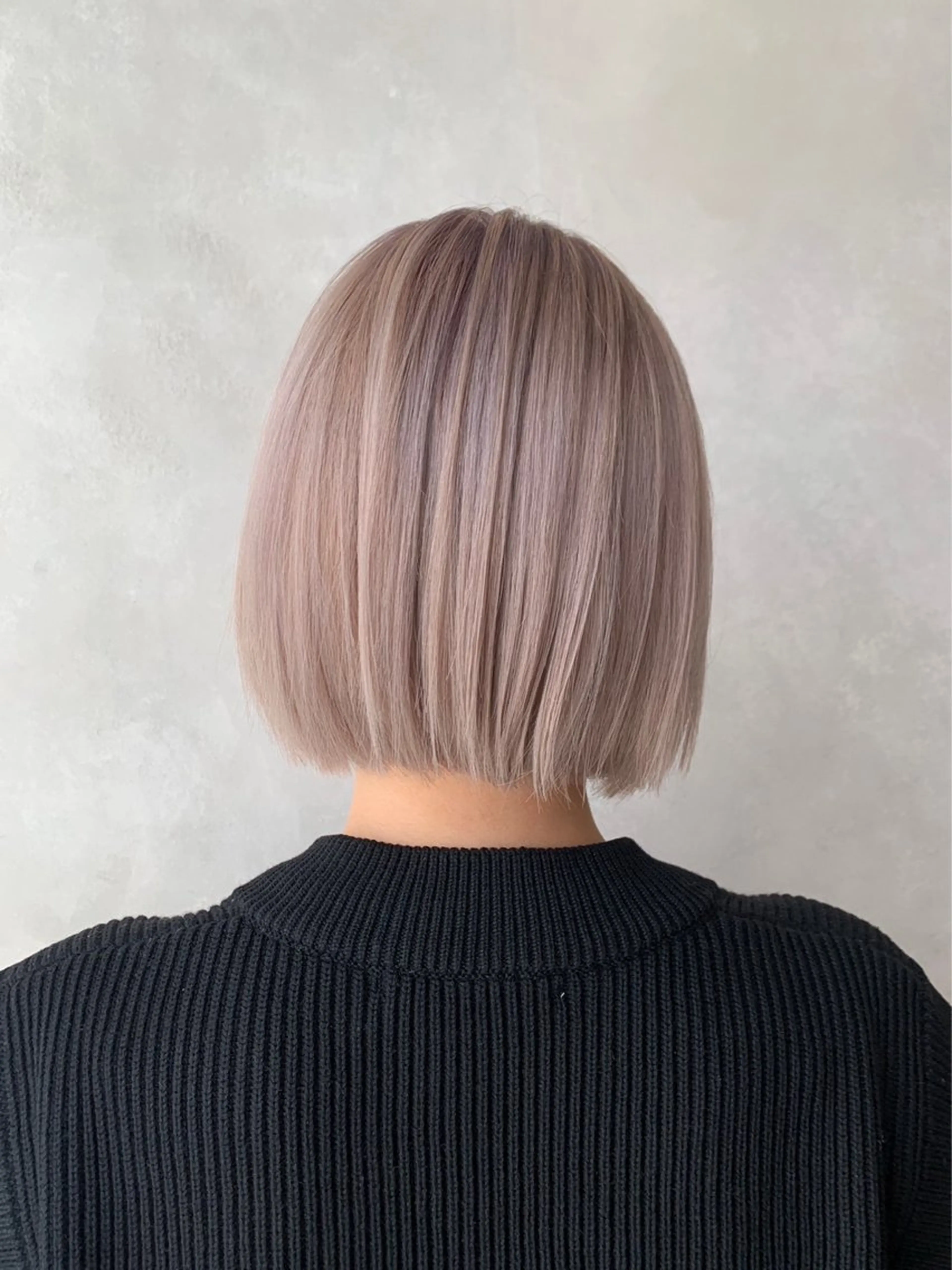 ミディアム カラー ハイトーンカラー ボブ 渋谷/レイヤーボブ・ 韓国ボブ特化/楓のヘアスタイル