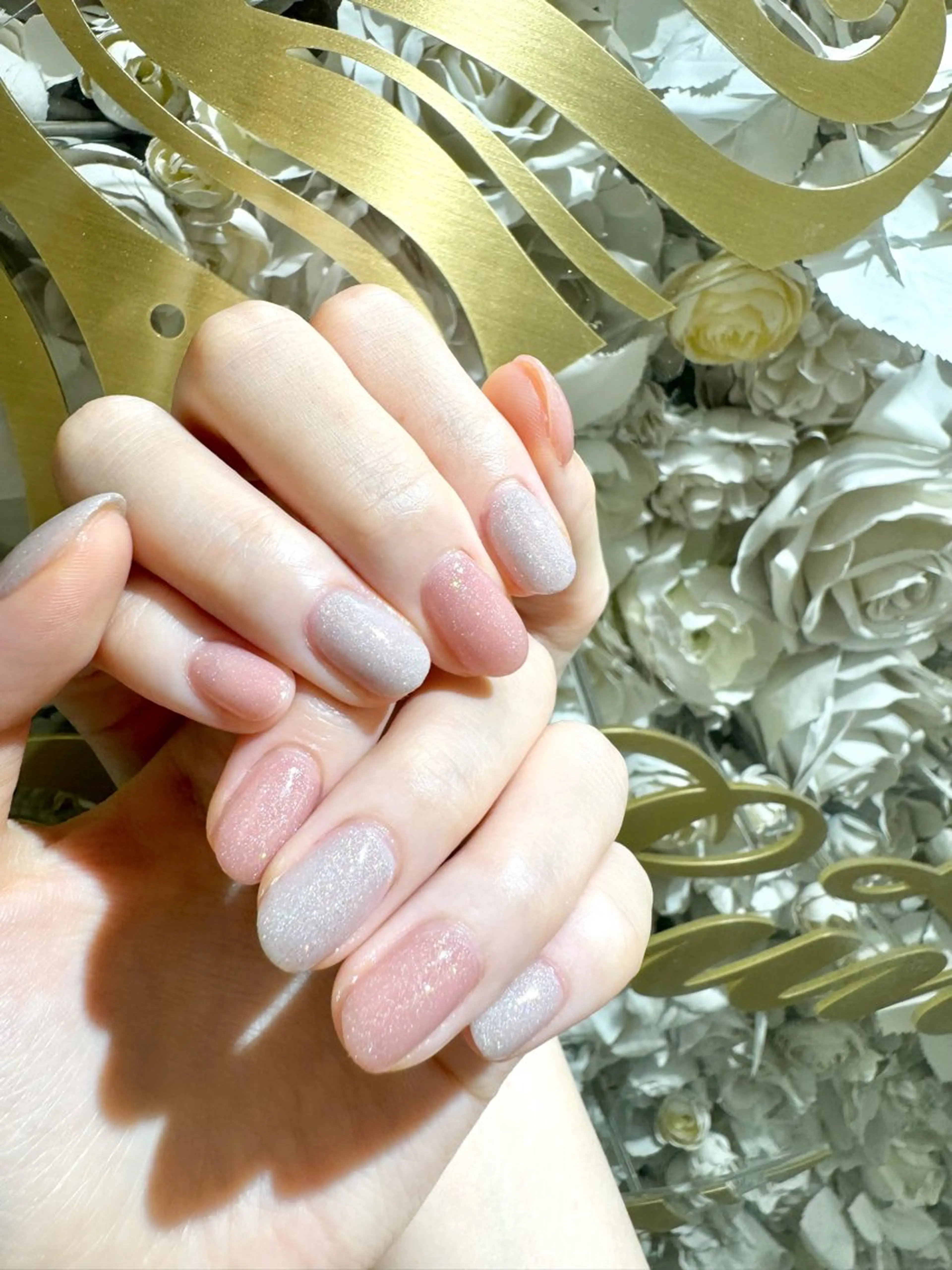 ネイル ラメ(グリッター) ハンドネイル La Luna アヤカのネイルデザイン