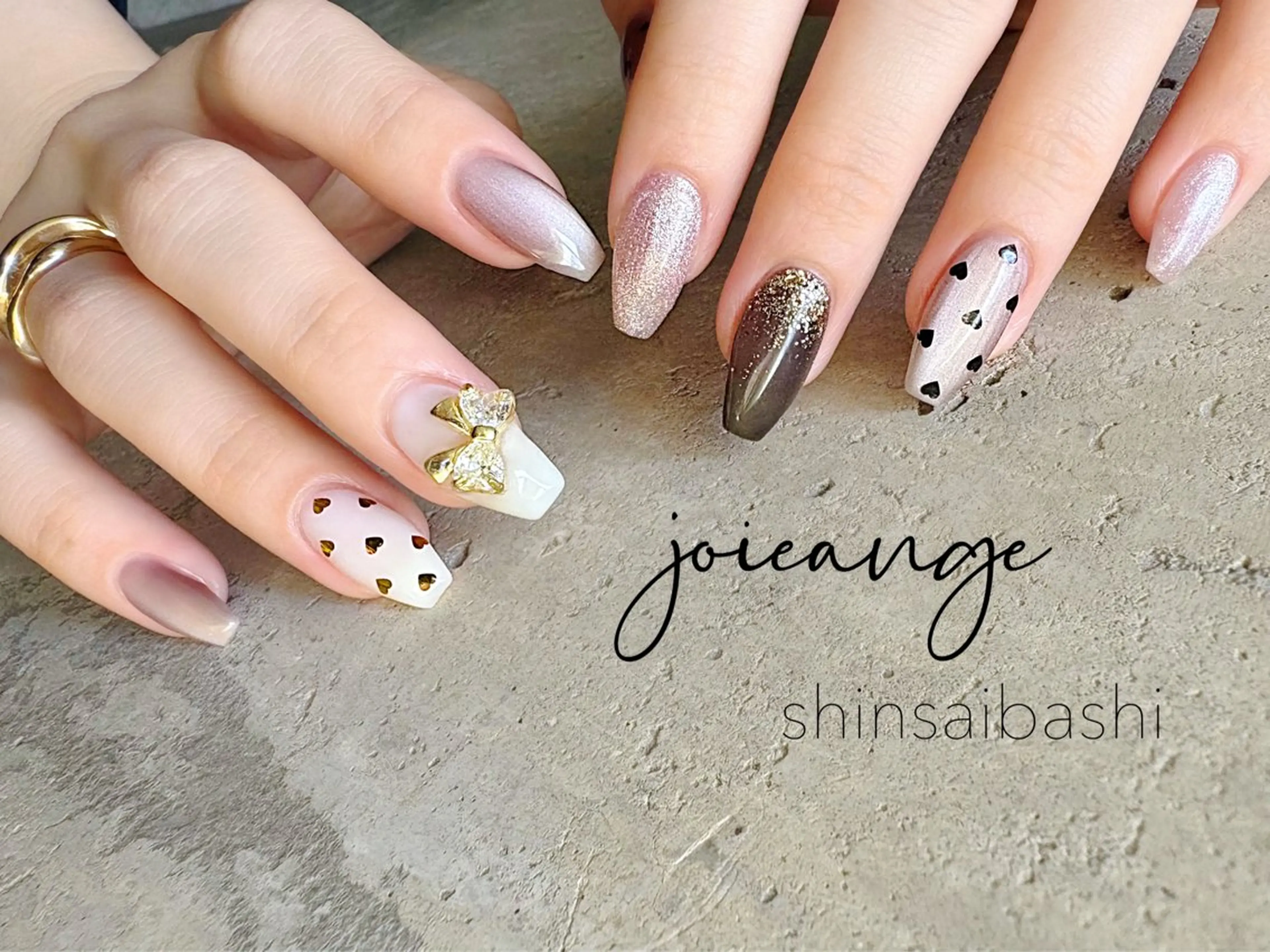 ネイル ハート 藤本 まどかのネイルデザイン