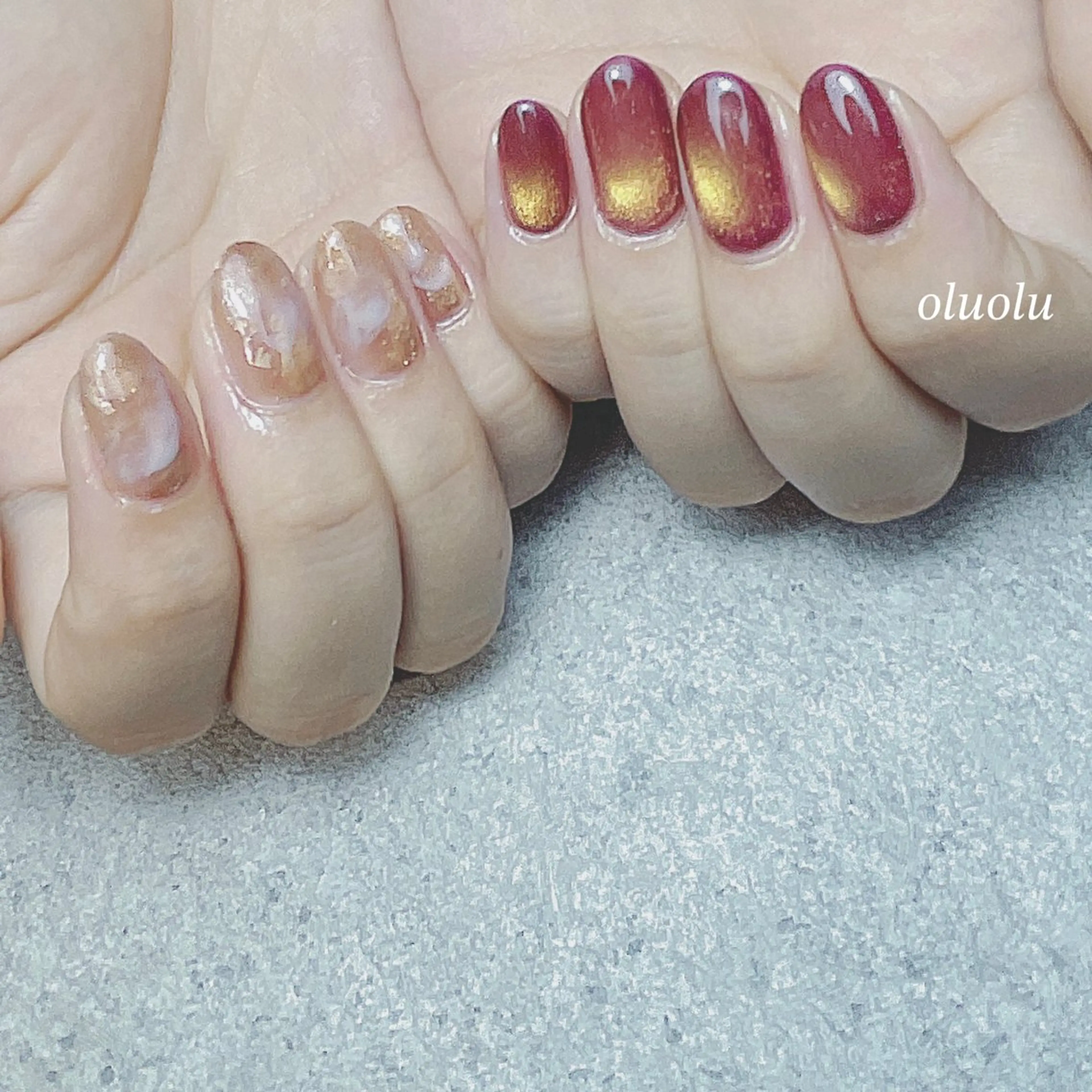 ネイル アートネイル フットネイル マグネットネイル ニュアンスネイル ハンドネイル 大村 紬華のネイルデザイン