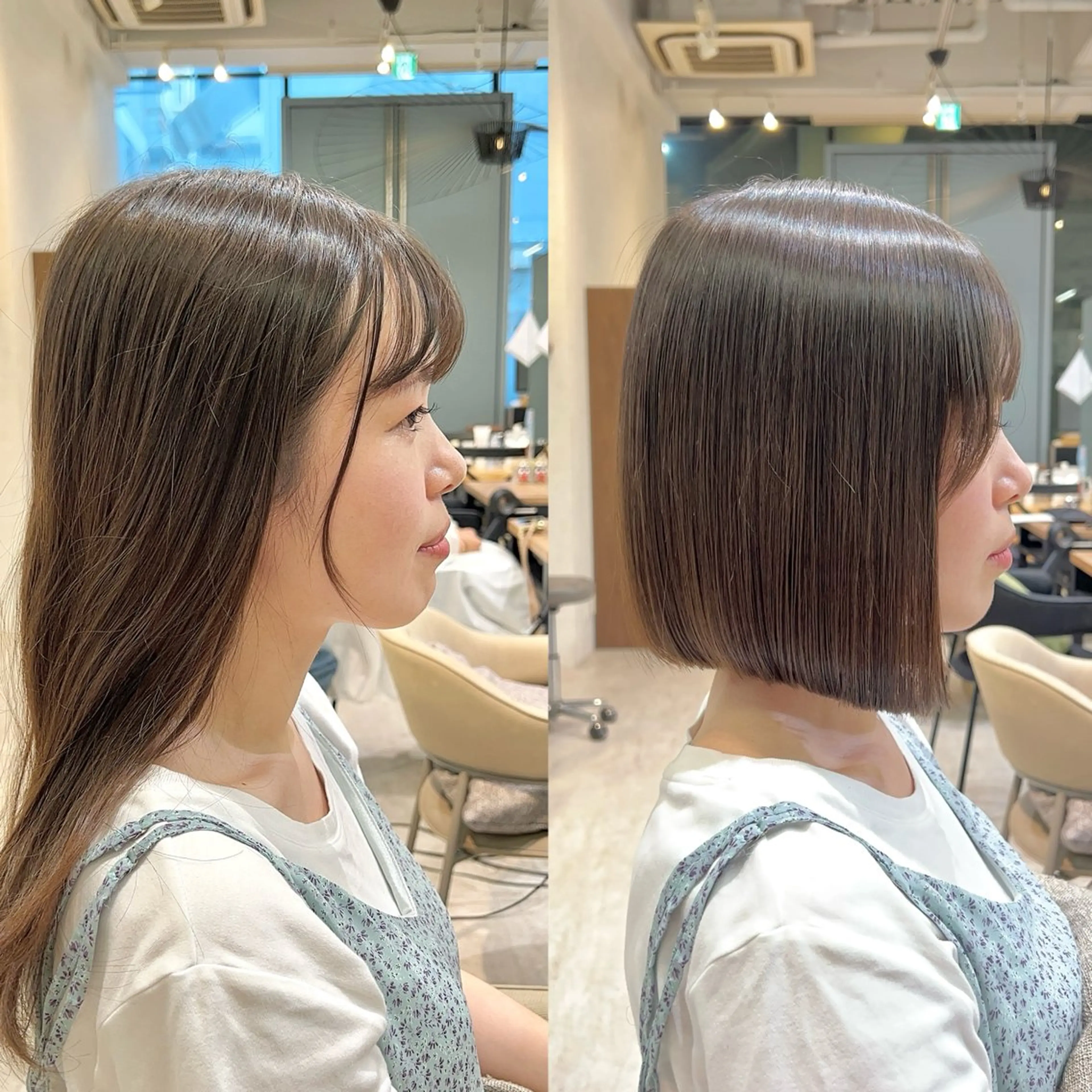 ショート カット VIEW Tokyo所属・🎀ミディアムボブ/ 縮毛矯正/ひかりのヘアスタイル