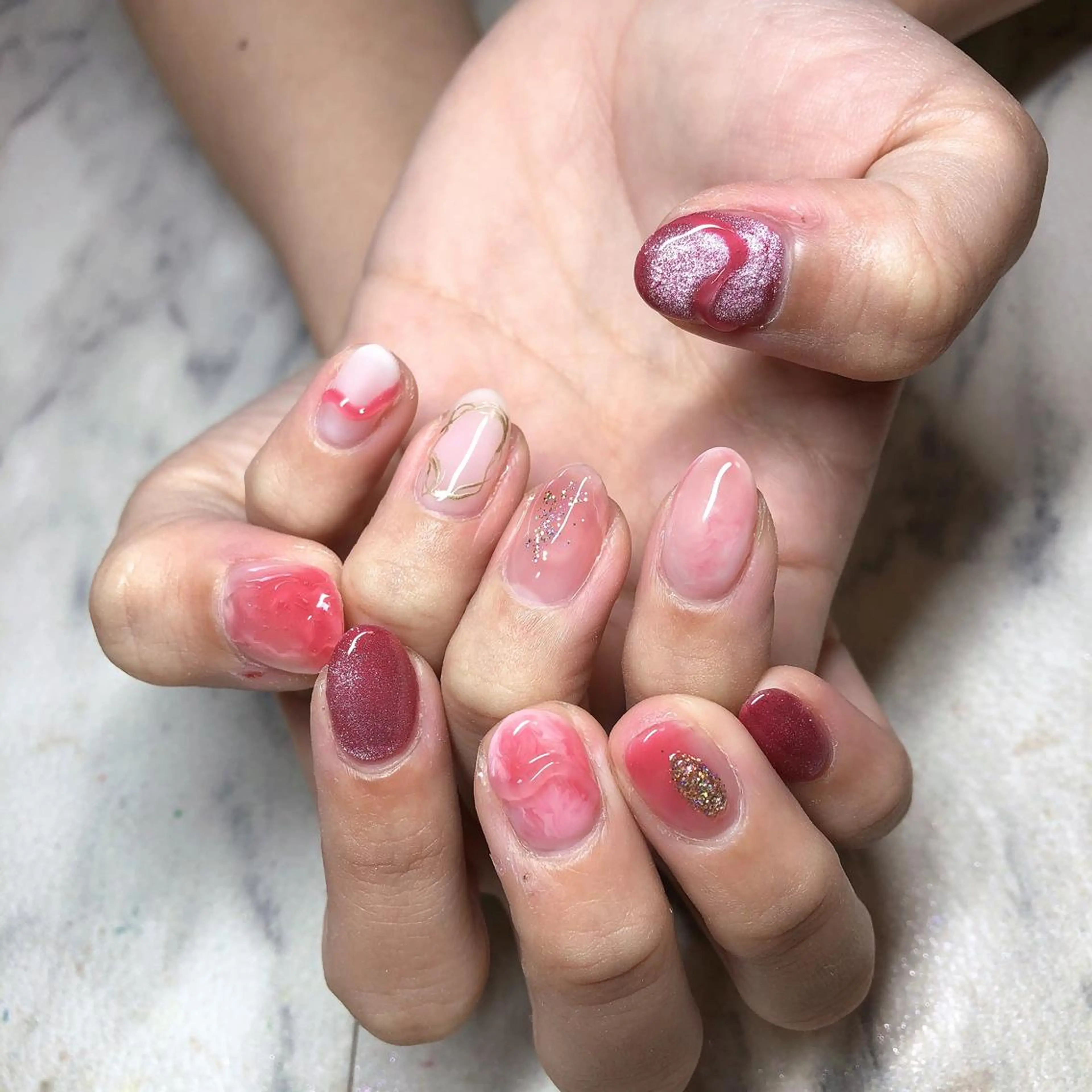 ネイル 持ち込み 結城 怜菜のネイルデザイン