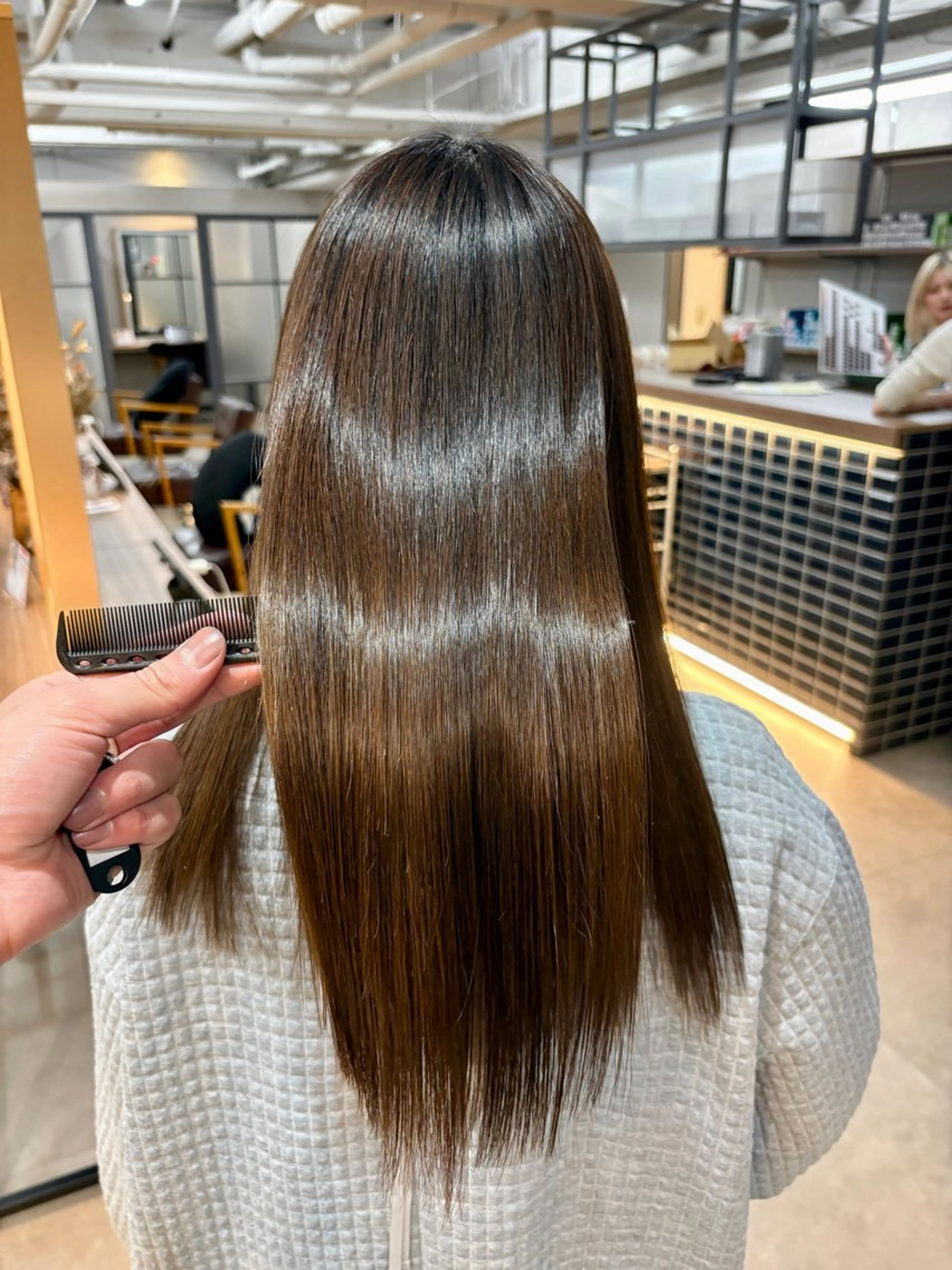 セミロング 縮毛矯正 縮毛矯正 トリートメント 💎艶髪／美髪特化 世麗💎のヘアスタイル