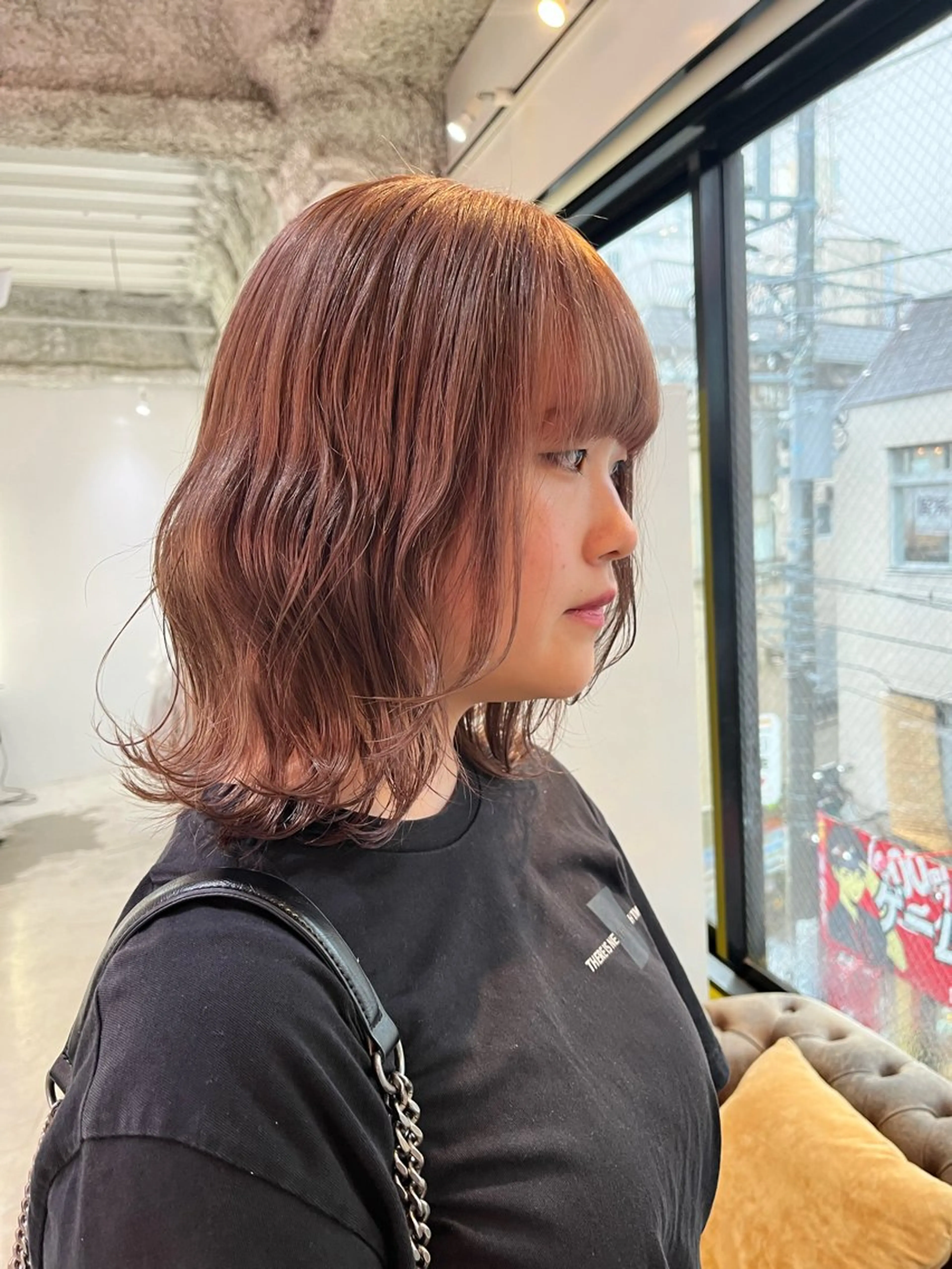 ロング カラー ハイトーン/レイヤー ハッシュカット/牧原のヘアスタイル