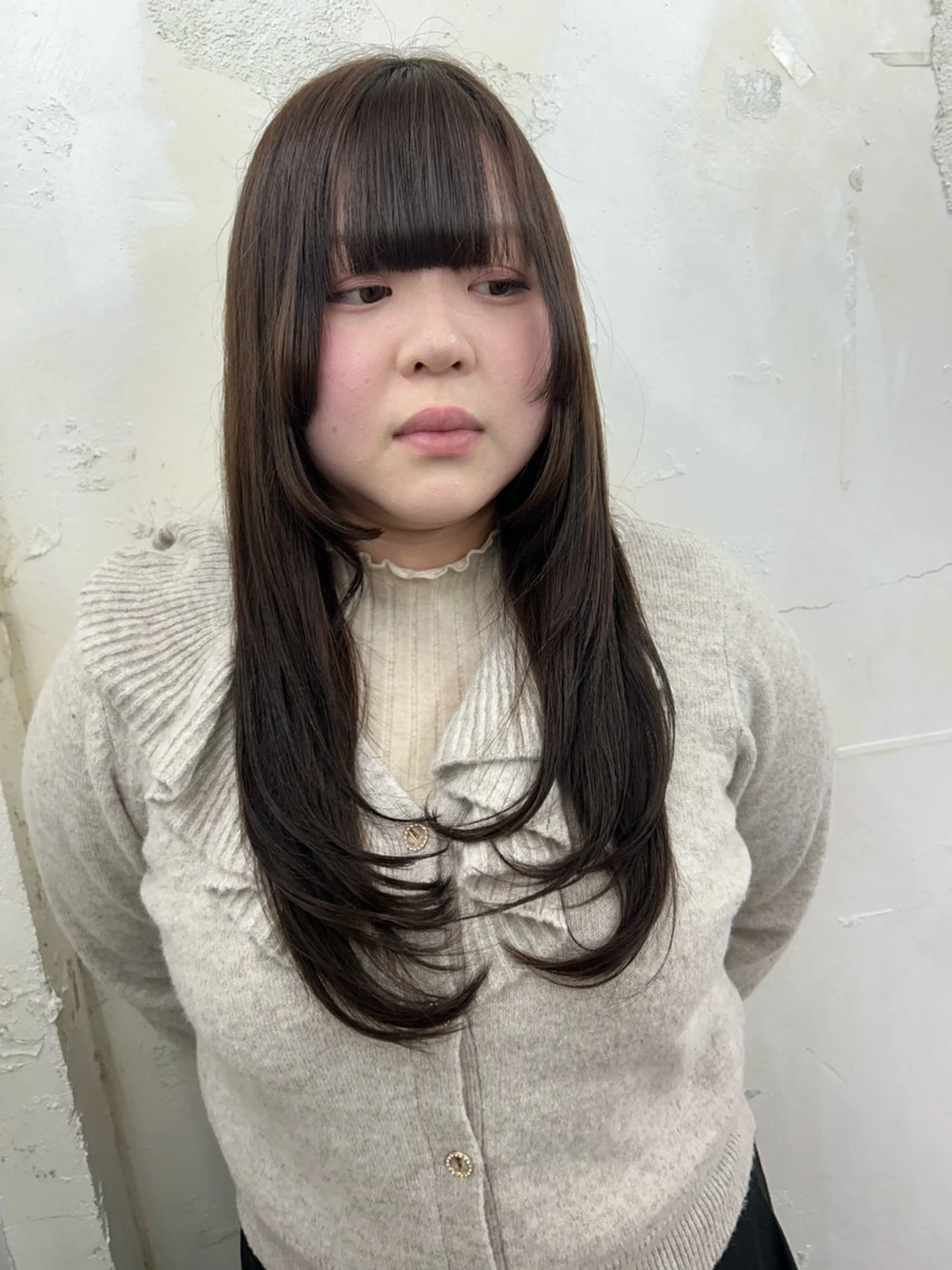 ロング カラー シールエクステ エクステ レイヤーカット alpha. カラーエクステ下妻のヘアスタイル