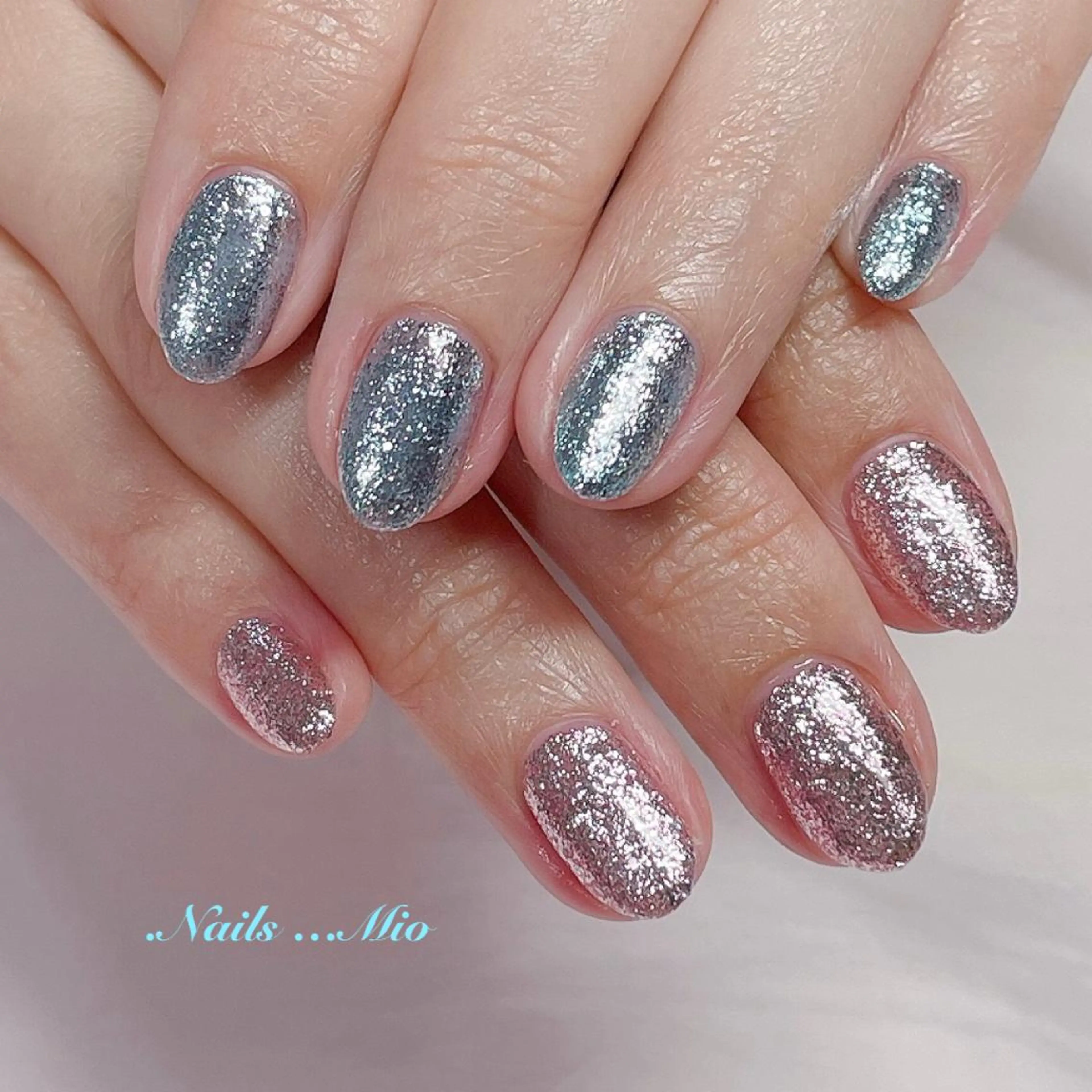 ネイル ジェルネイル 氷ネイル・うるうるネイル .Nails Mio 赤羽西ネイルサロンのネイルデザイン