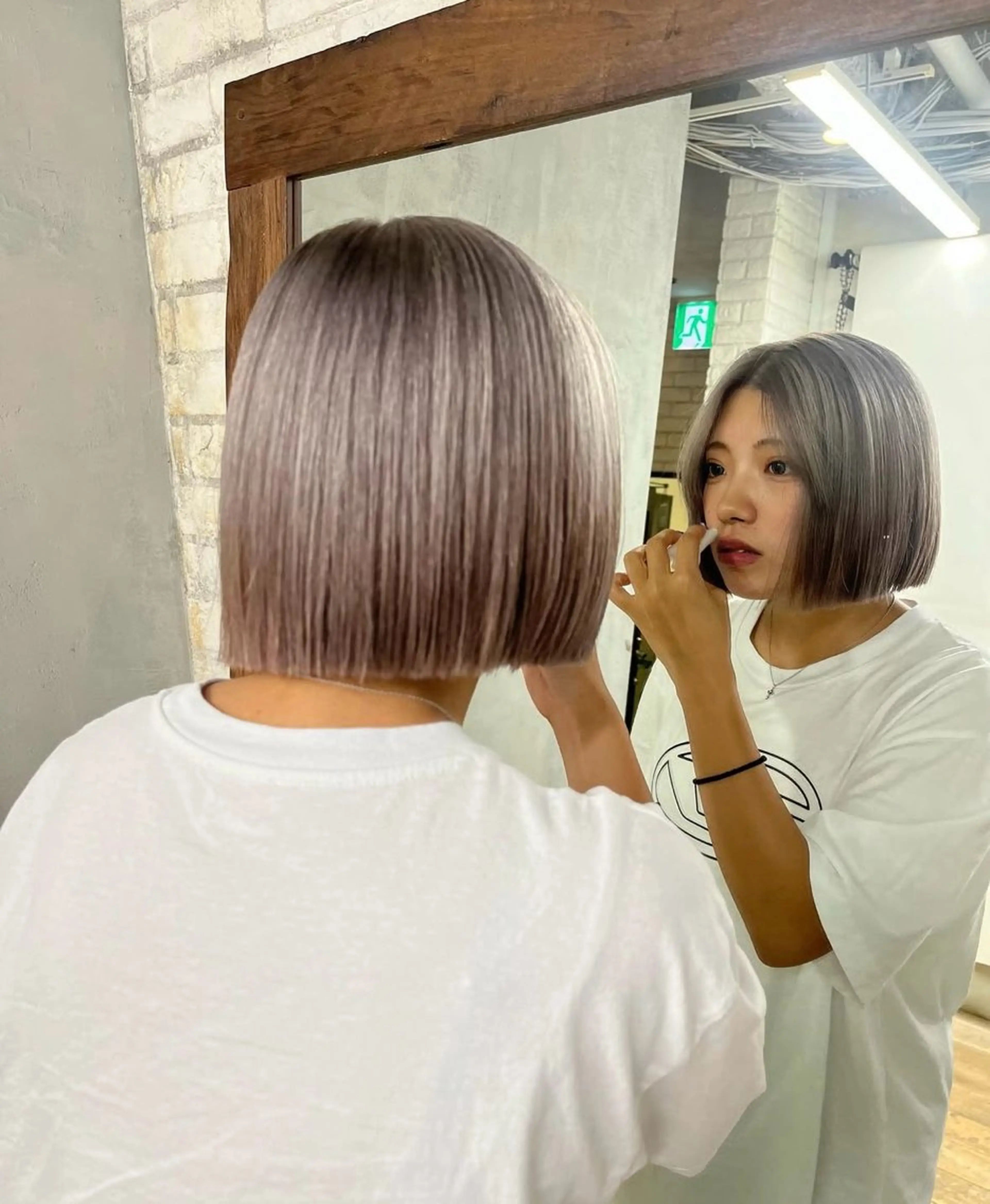 ショート カラー ボブ 日吉／レイヤー／ 髪質改善／iatoのヘアスタイル