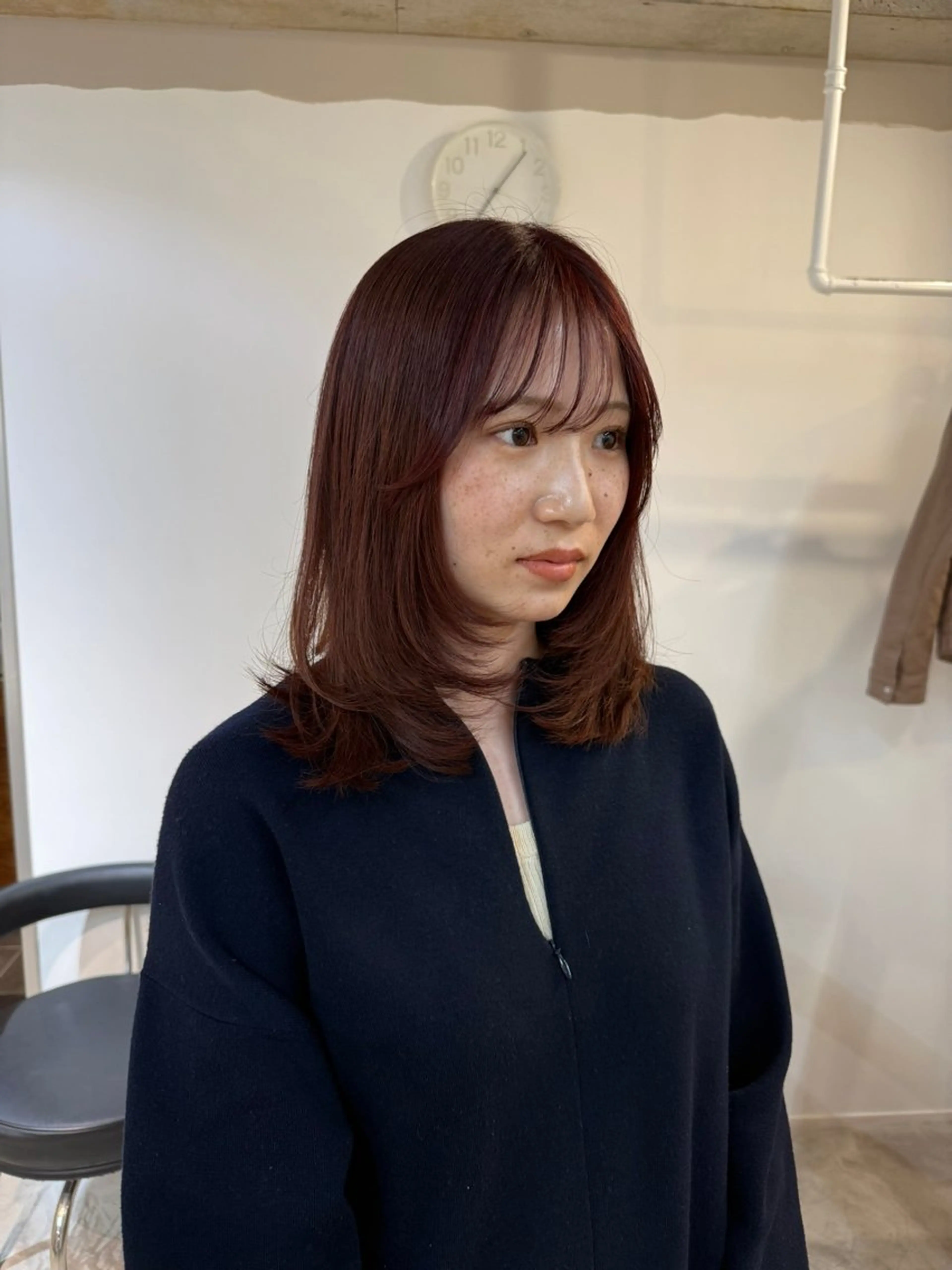 セミロング レイヤーカット カット ヘアカラー トリートメント fit /Rihoのヘアスタイル